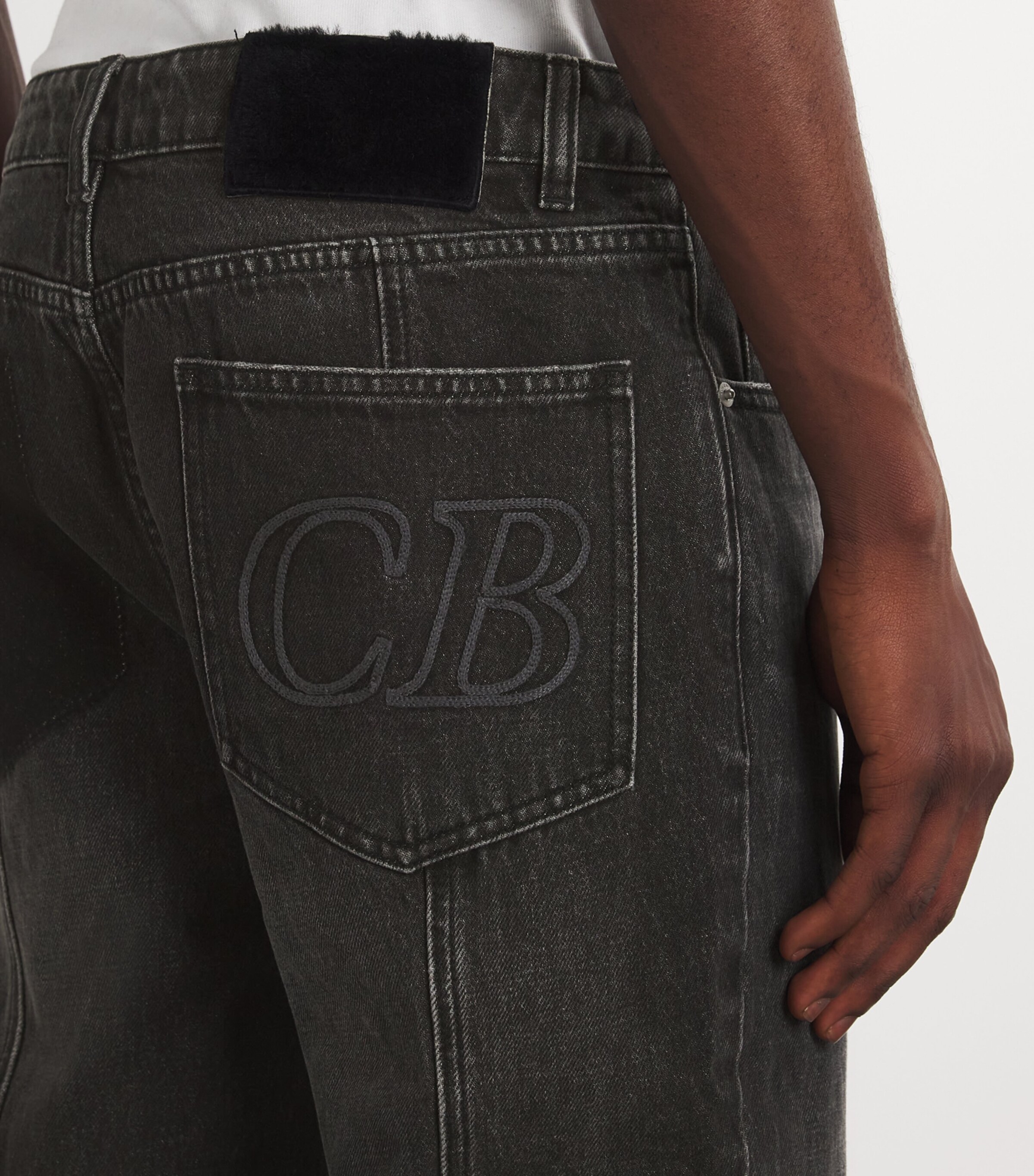 COLE BUXTON Mens Straight Jonny Jeans Black Image 6