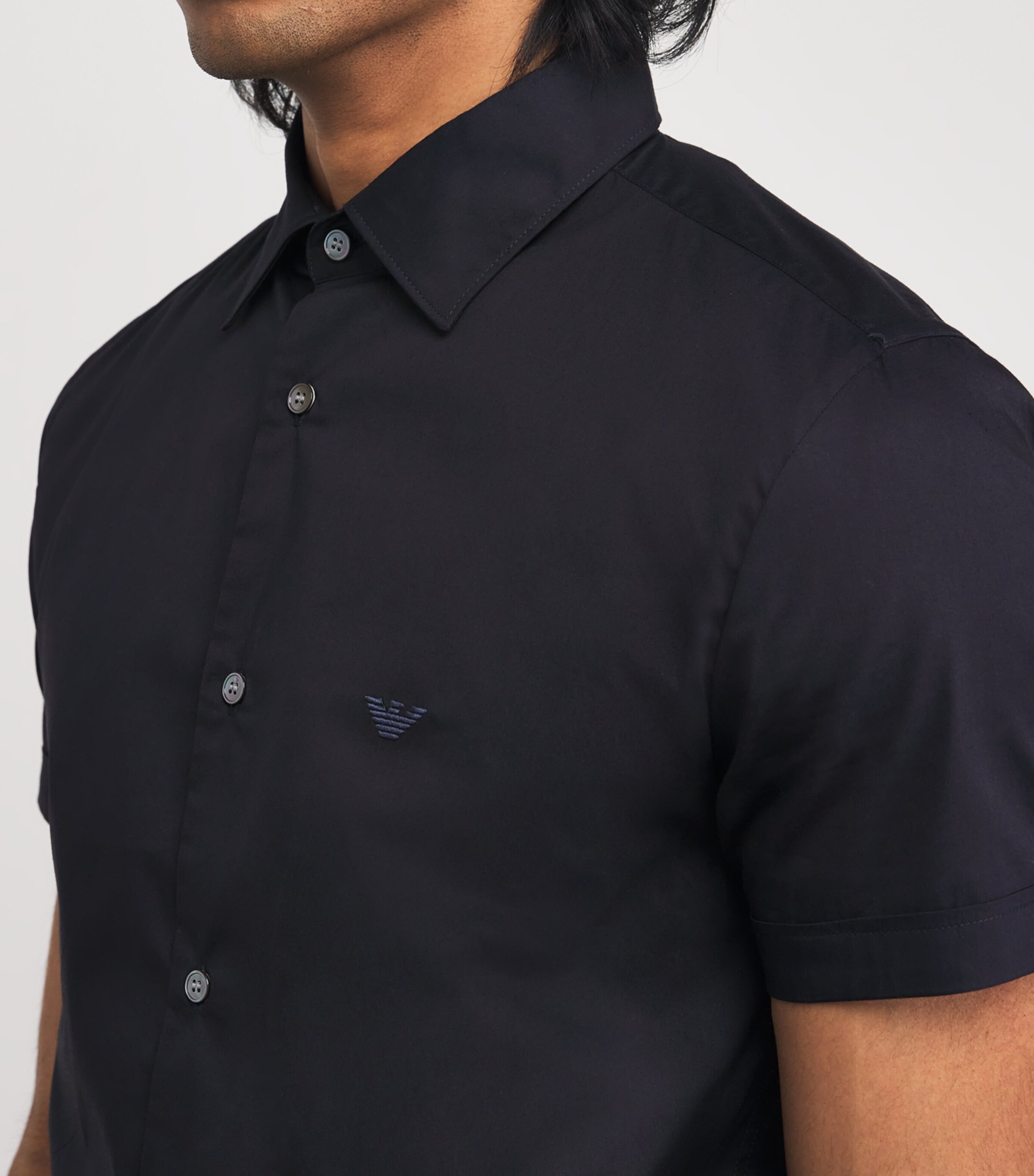 Cotton-Blend Short-Sleeve Shirt 934 Image 6