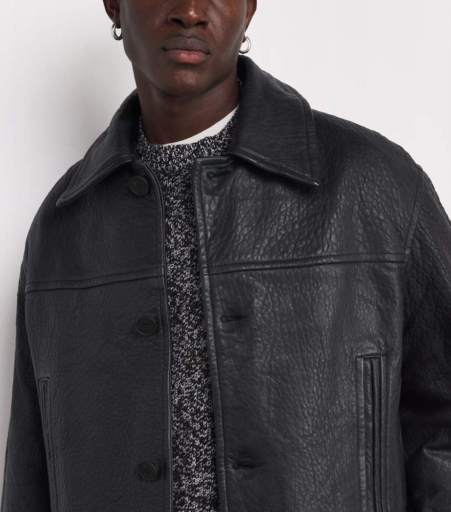 Del Leather Jacket BLACK Image 7