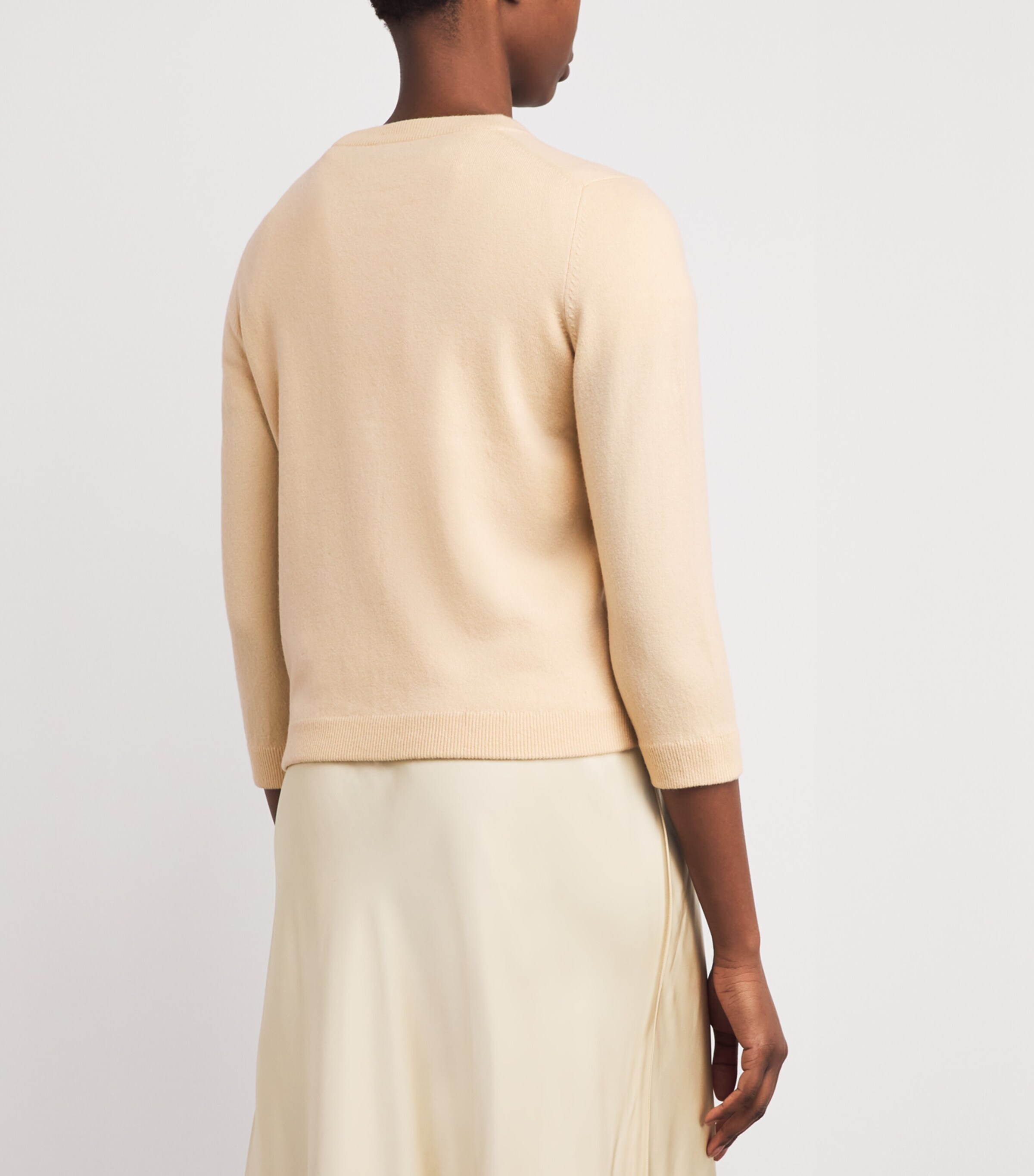 Vince Womens Wool-Blend Pocket Cardigan Chamomile Image 5