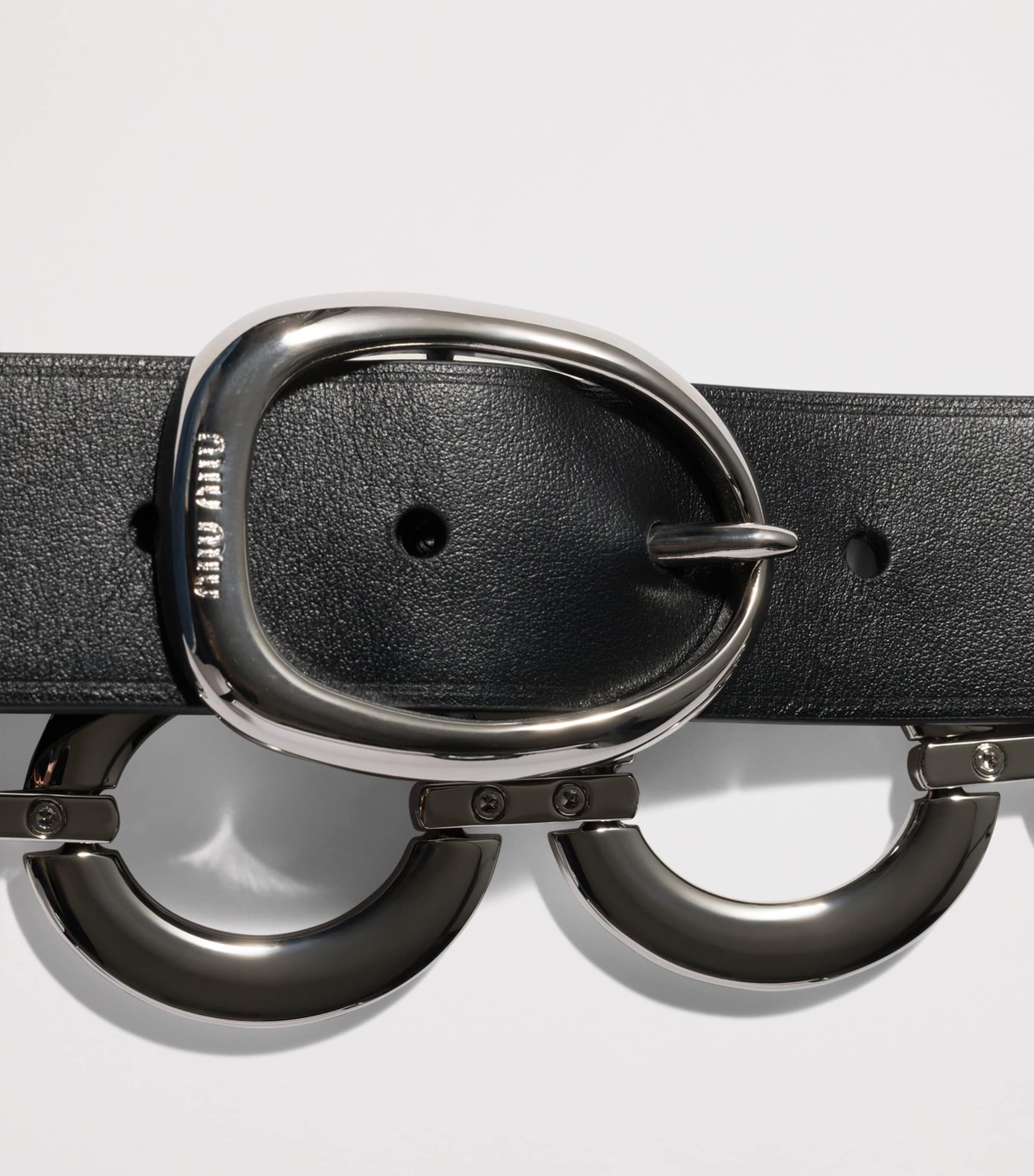 Miu Miu Leather and Metal Belt Image 2