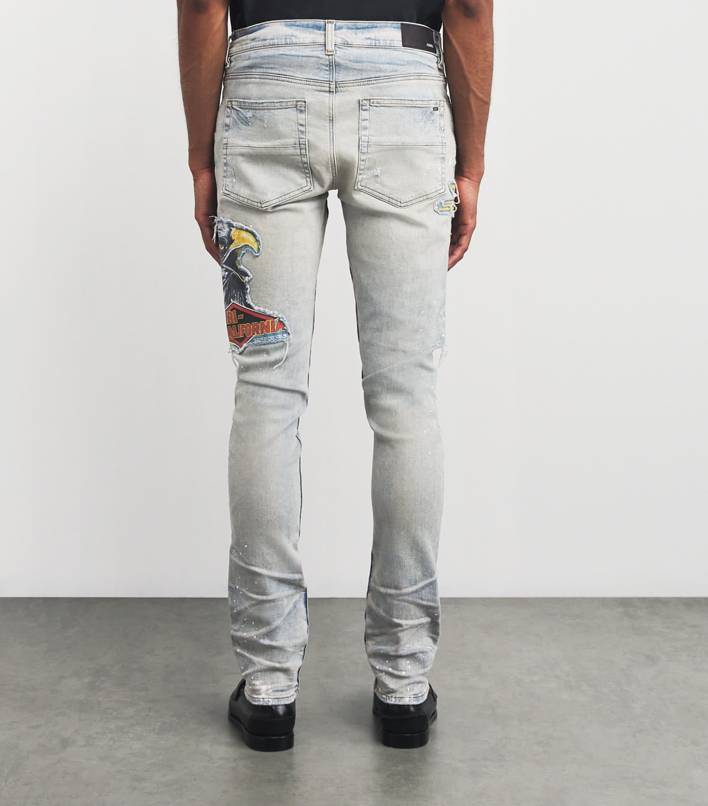 Distressed Cement Thrasher Skinny Jeans ANTIQUE INDIGO Image 4