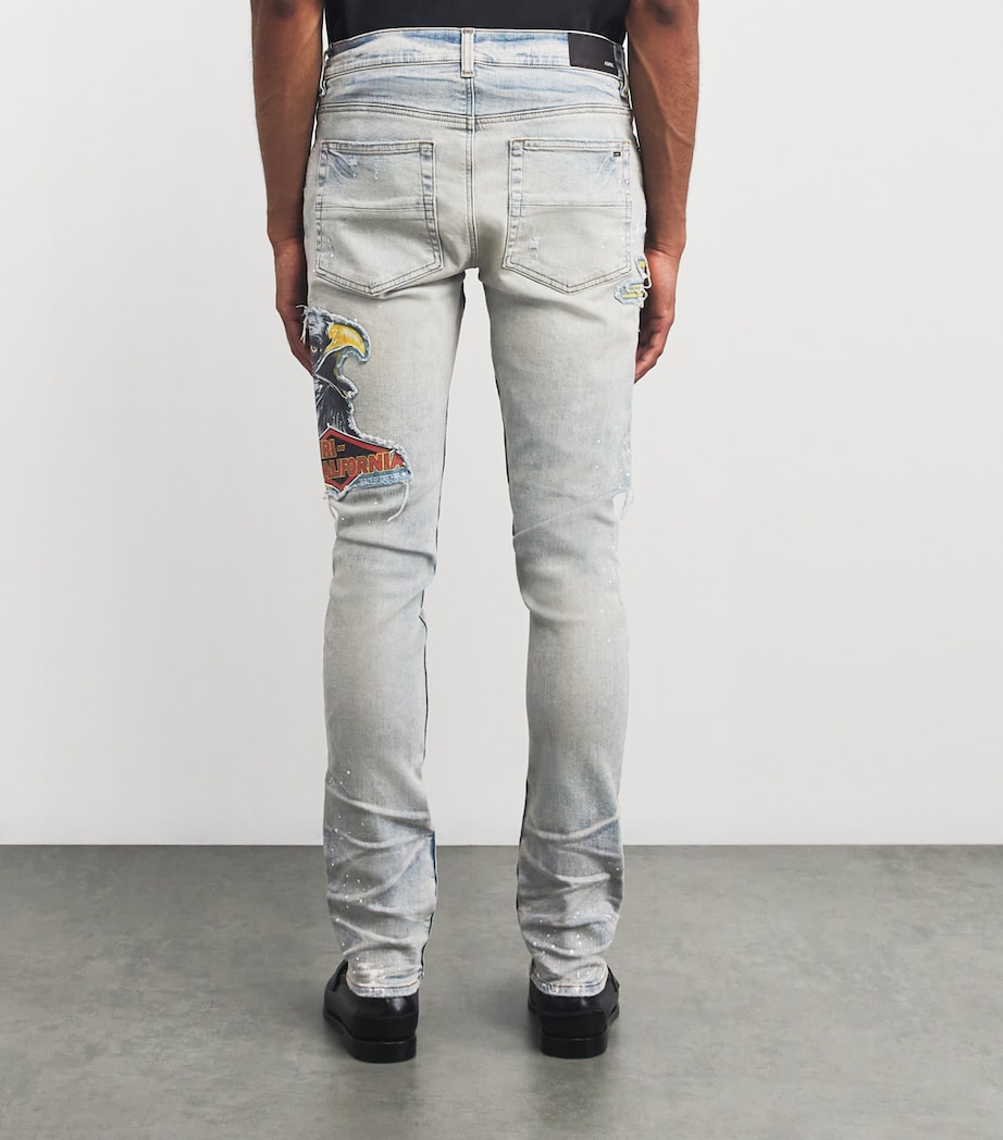 Distressed Cement Thrasher Skinny Jeans ANTIQUE INDIGO Image 4