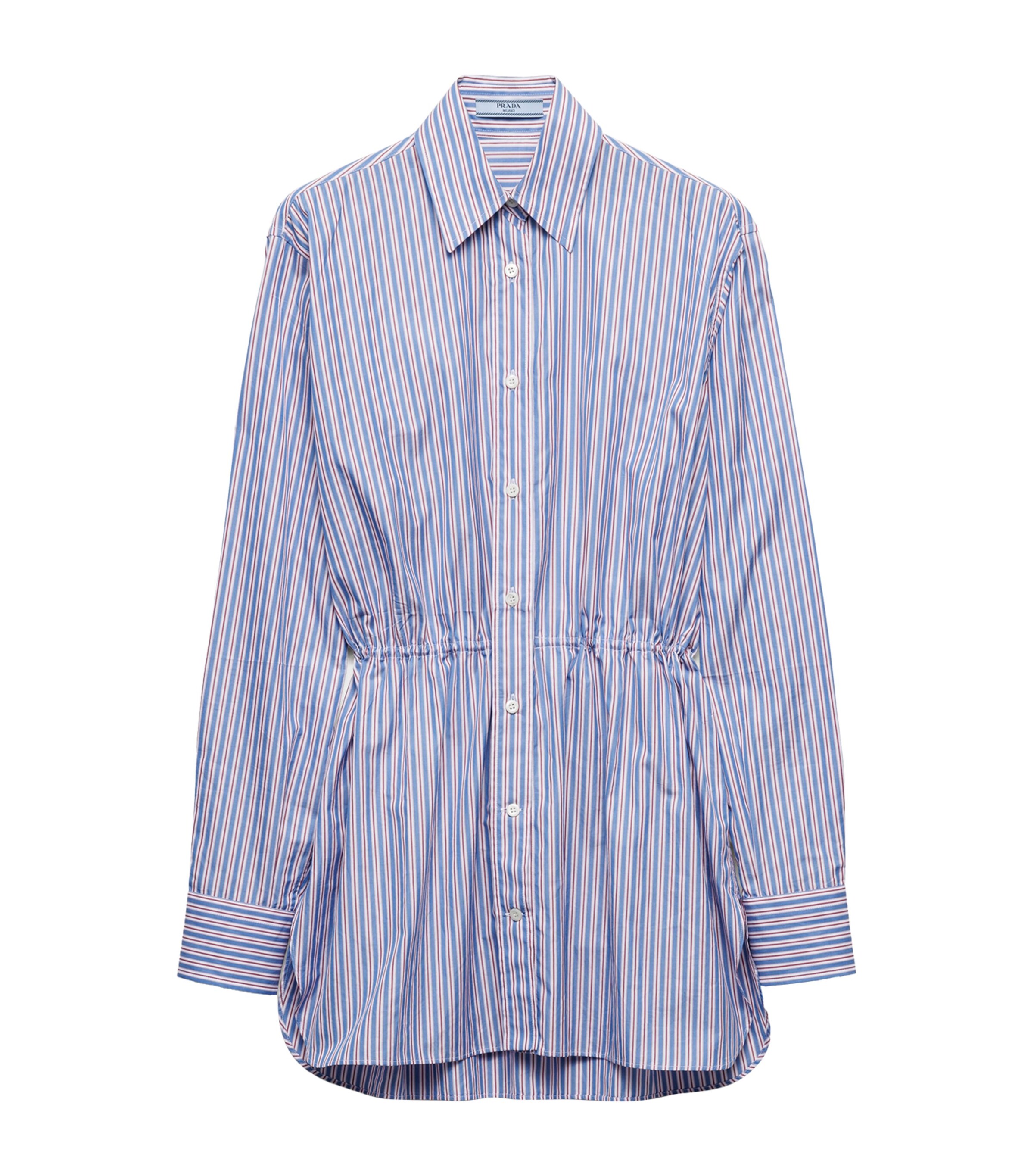 Prada Womens Cotton Poplin Striped Shirt Image 1