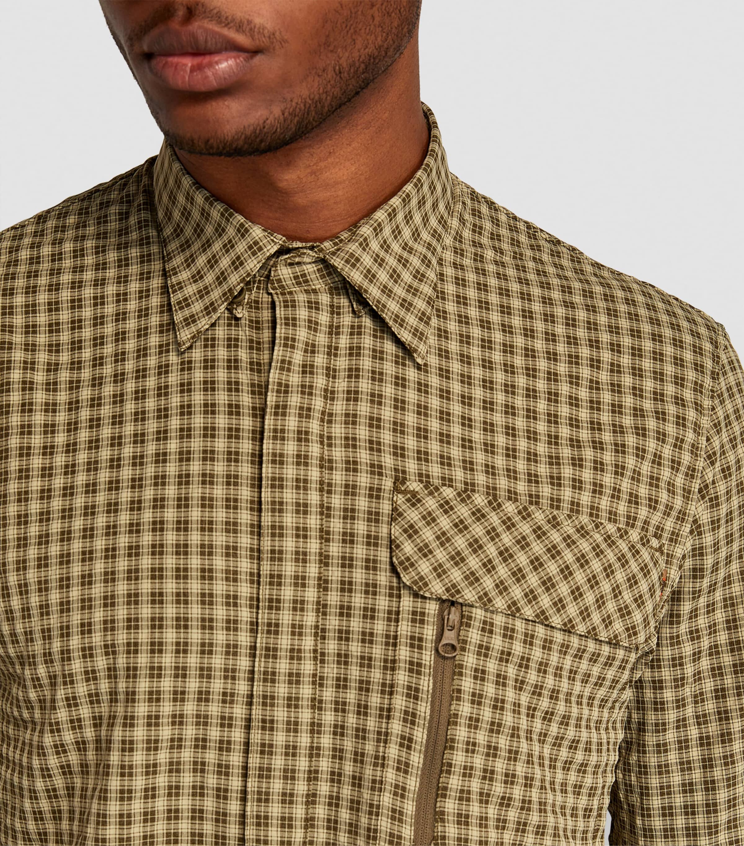 Check Long-Sleeved Shirt 073N - LT GREEN CHK Image 6