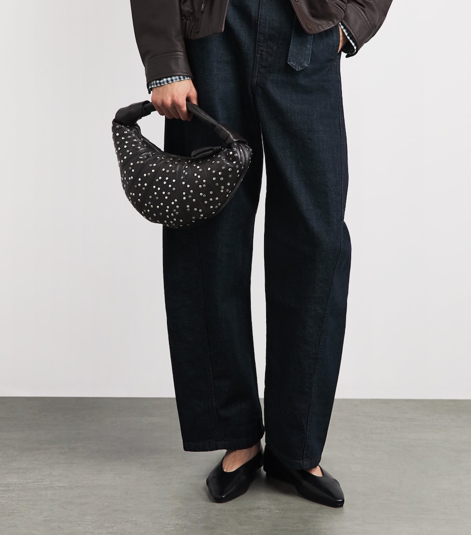 Lemaire Mini Leather Fortune Croissant Shoulder Bag Dark Chocolate Image 4
