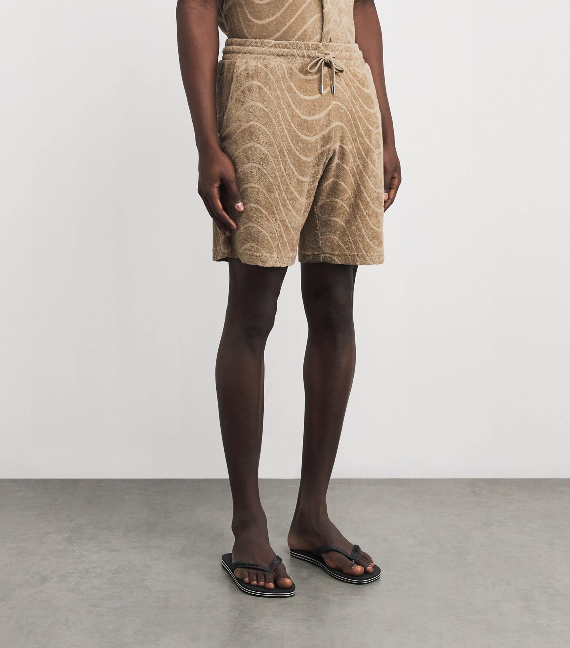 Terry Cotton Augusto Shorts 250-KHAKI Image 3