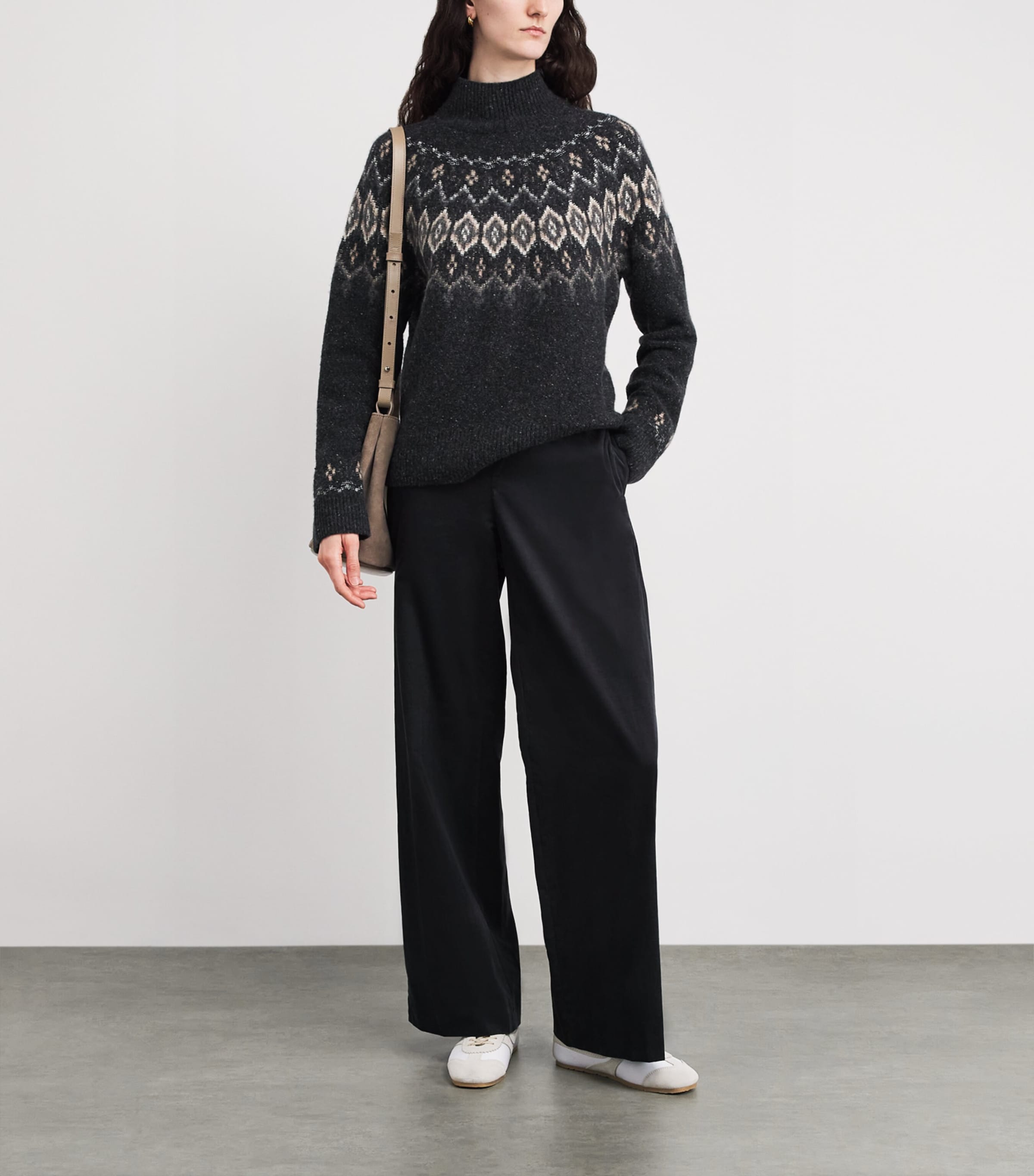 Corduroy Pull-On Trousers 078GRA Image 2