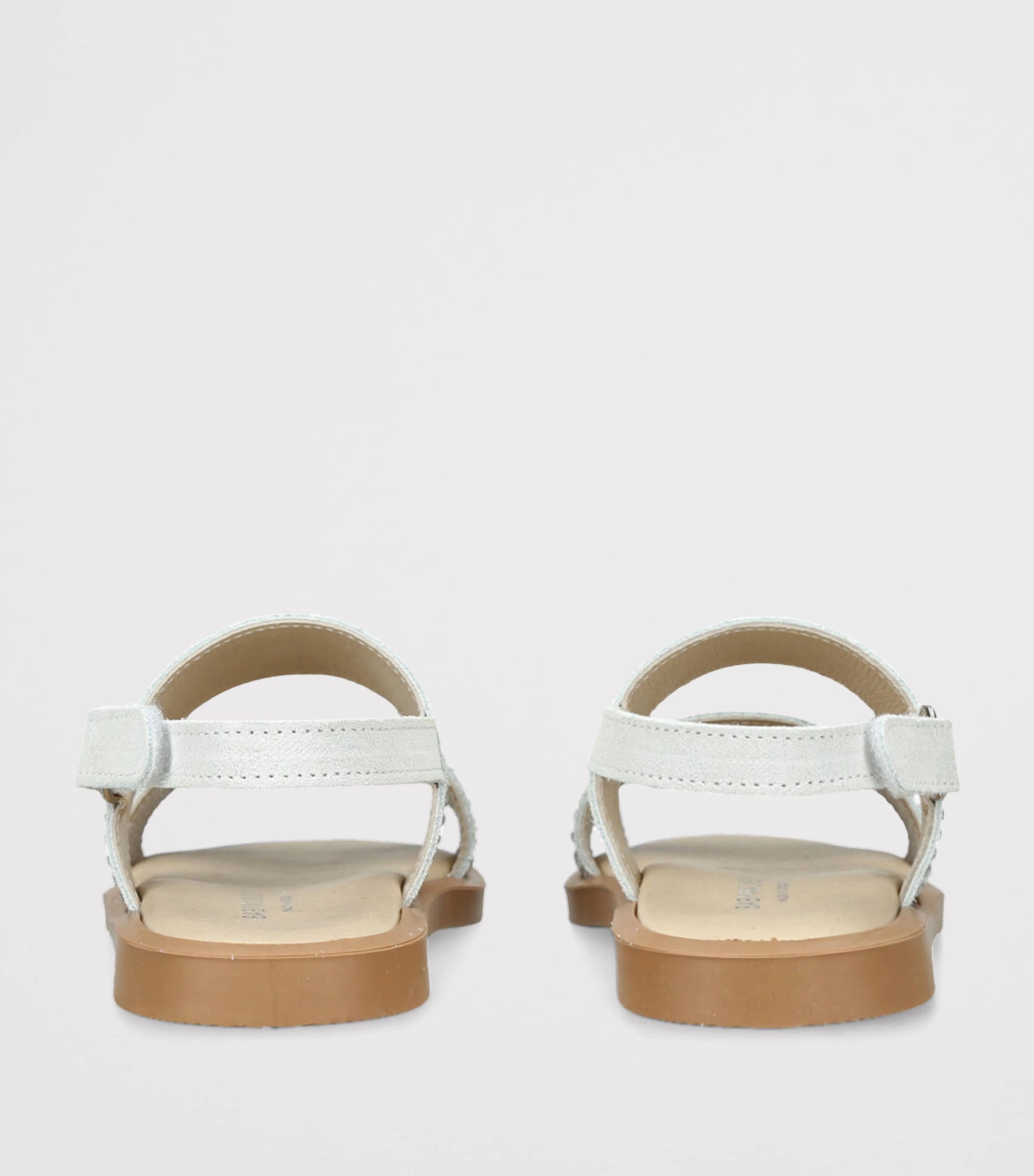 BabyWalker Suede Crystal-Embellished Sandals White Image 2