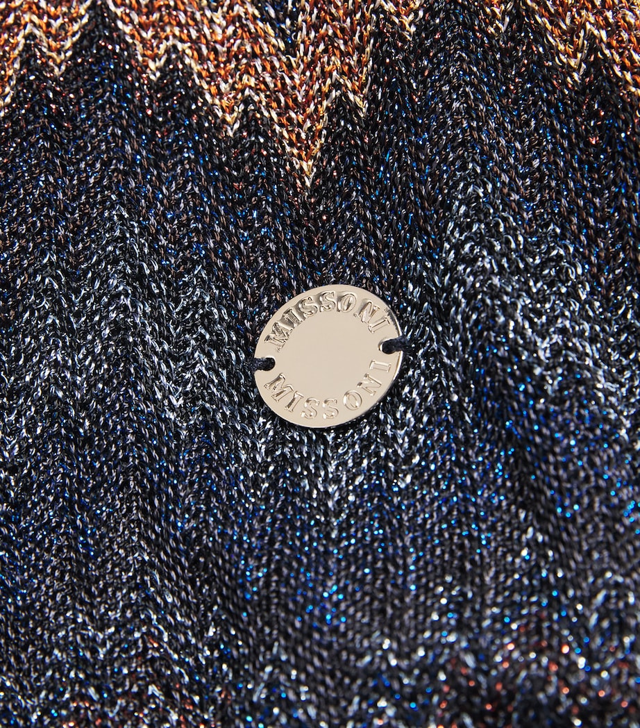 Missoni Kids Knitted Zigzag Shirt Jacket (4-14 Years) Blue/colourful Image 2