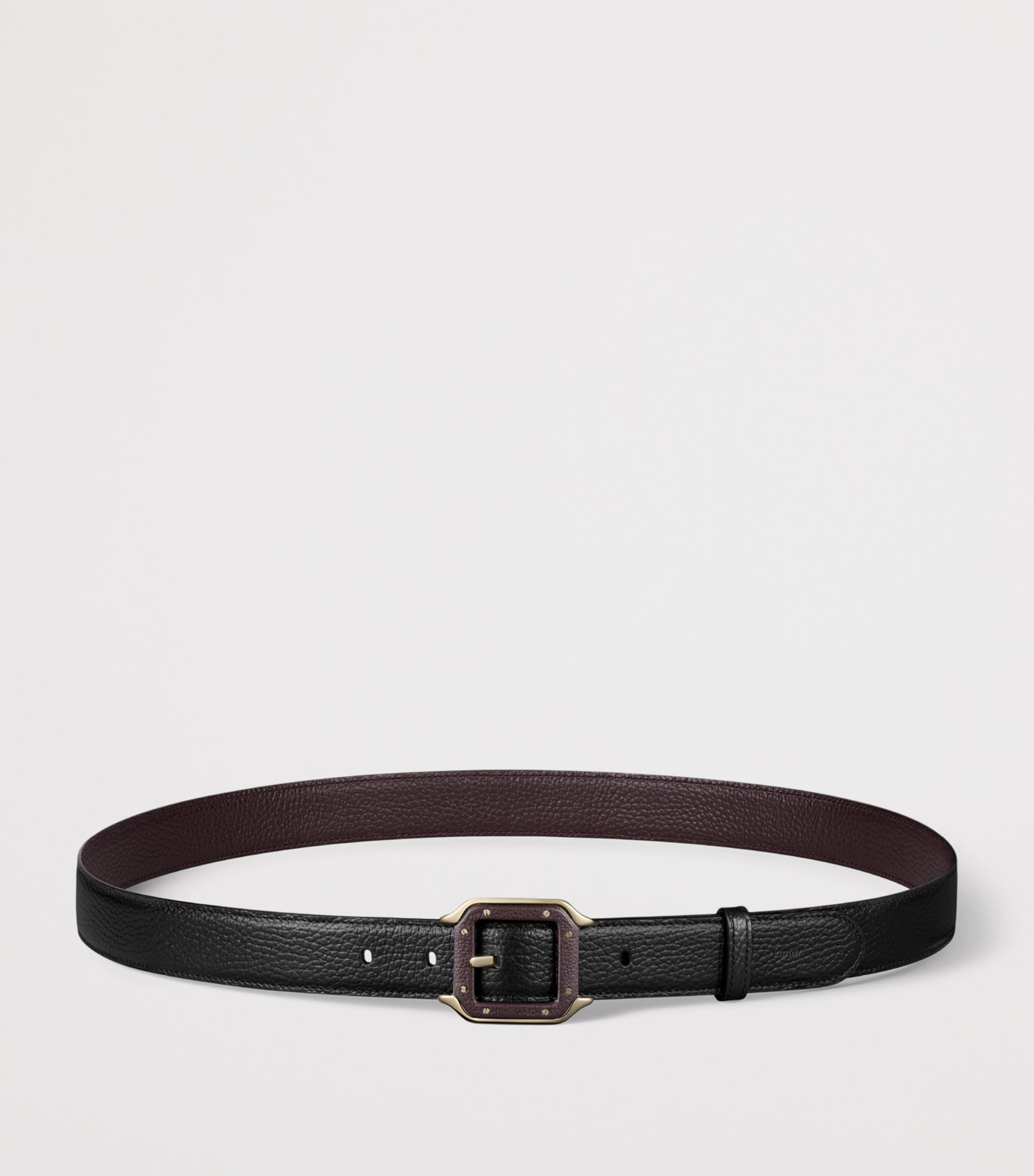 Cartier Leather Reversible Santos de Cartier Belt Black Image 2
