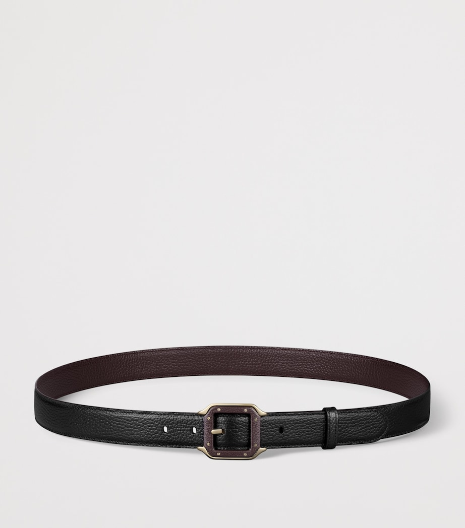 Cartier Leather Reversible Santos de Cartier Belt Black Image 2