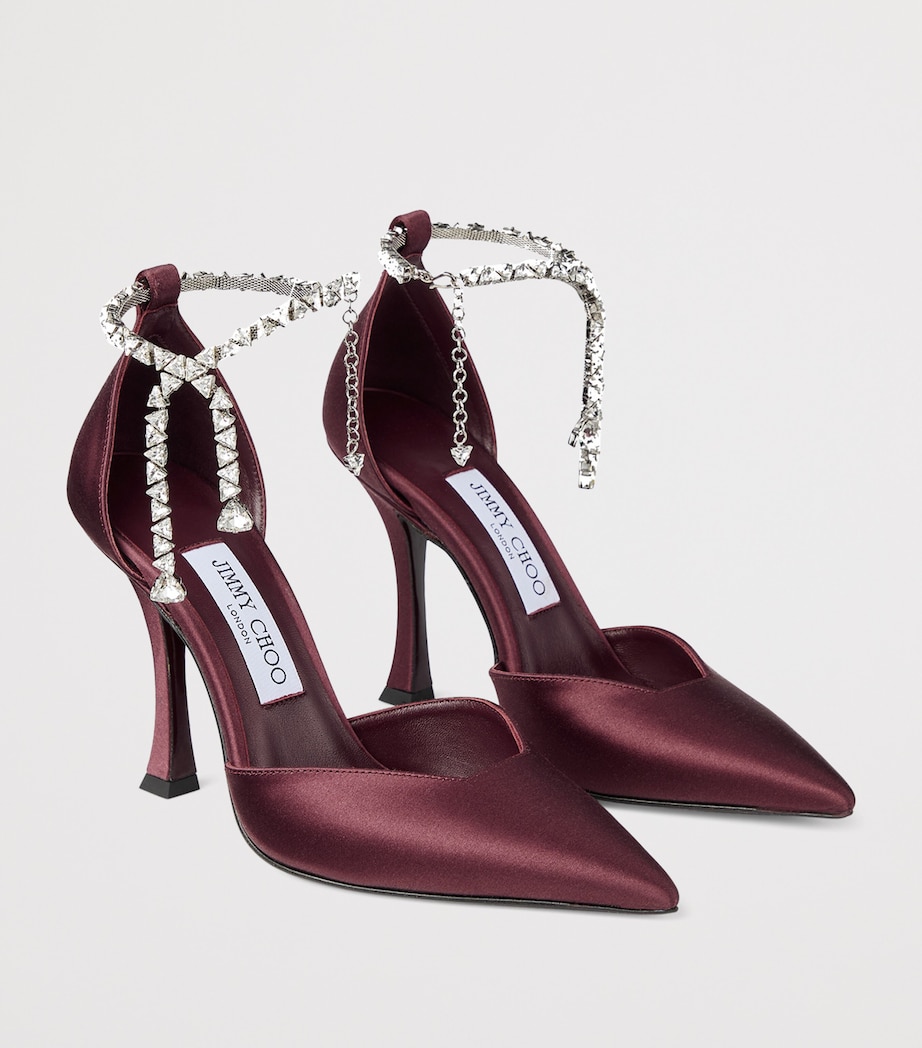 Stevie 100 Satin Pumps DEEP MERLOT Image 5