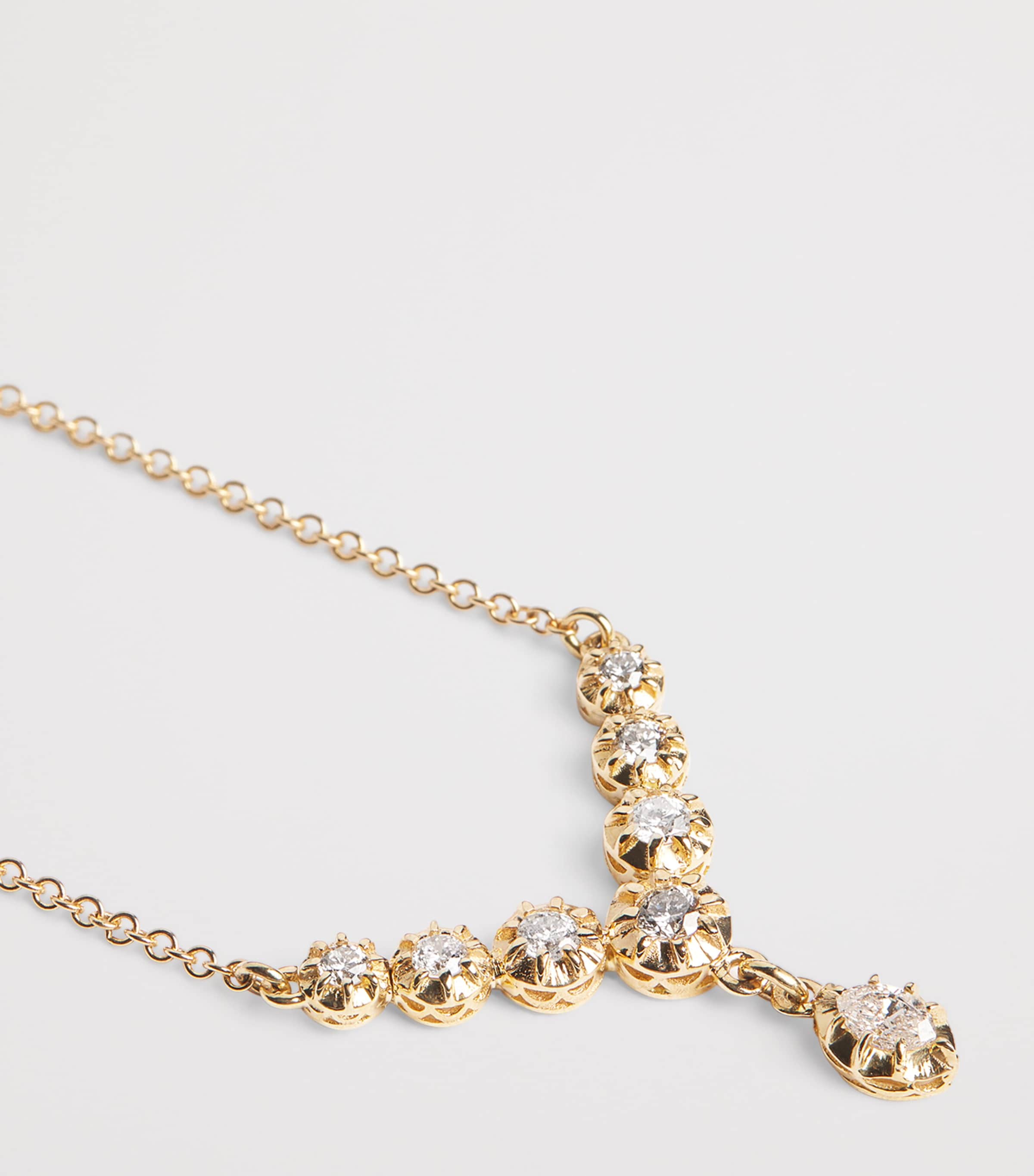 Yellow Gold and Diamond Sophia Necklace YELLOW GOLD Image 5