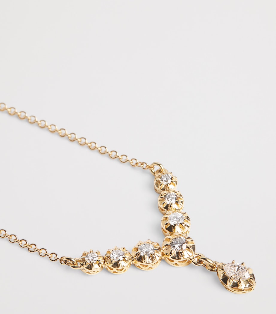 Yellow Gold and Diamond Sophia Necklace YELLOW GOLD Image 5