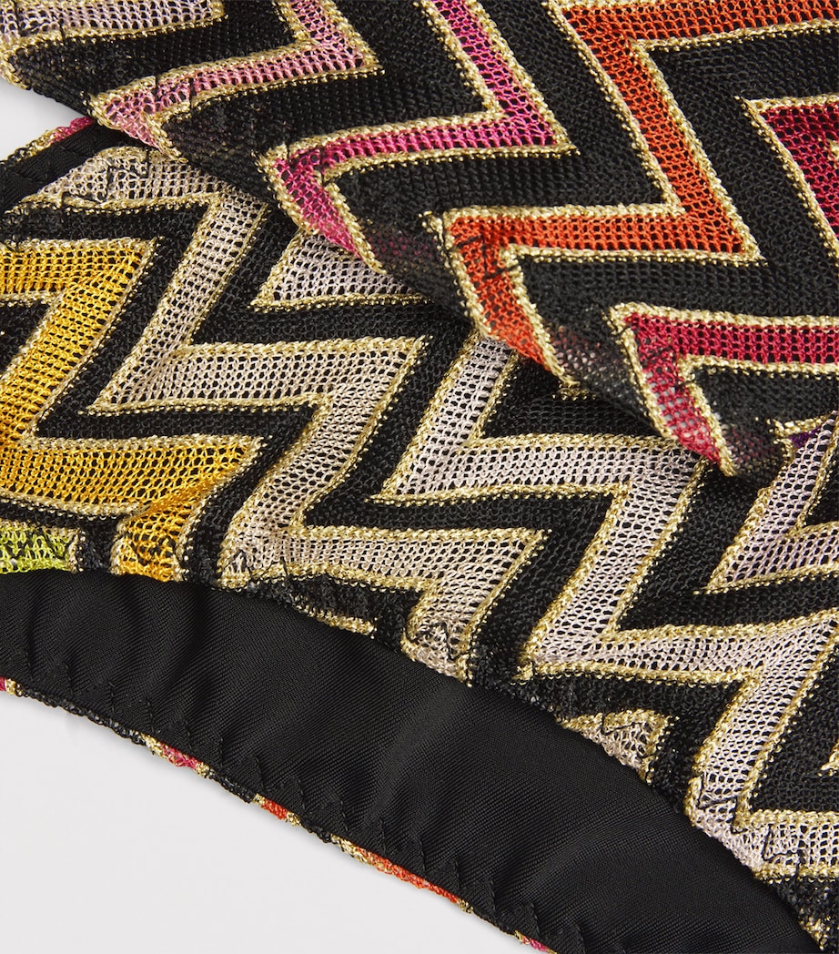 Zigzag One-Shoulder Bikini SM9QH MULTI W BLACK BASE Image 4