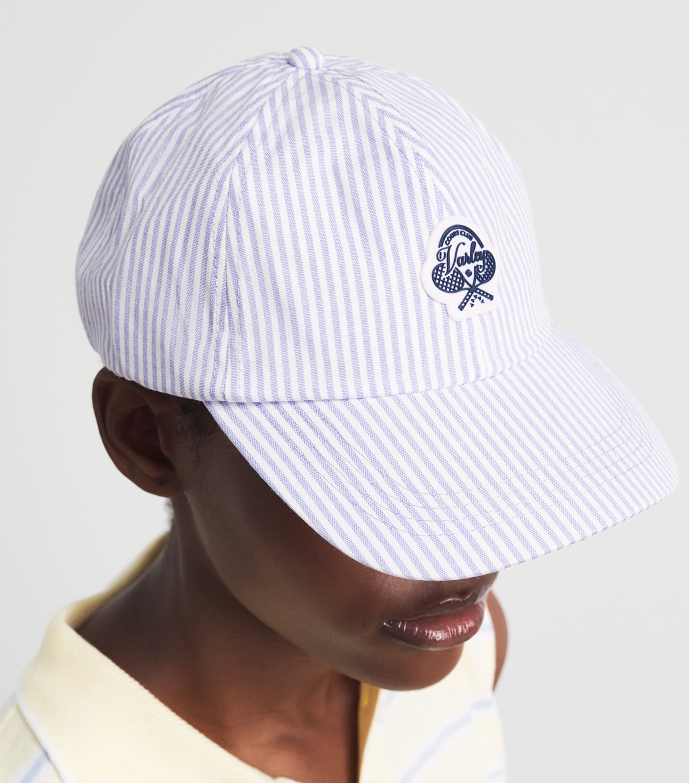 Varley Antoine Baseball Cap Xenon Blue Pinstripe Image 4