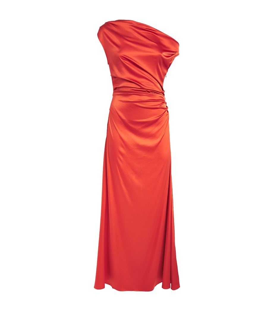 STAUD Womens Silk-Blend Phare Maxi Dress Koi Koi Image 1