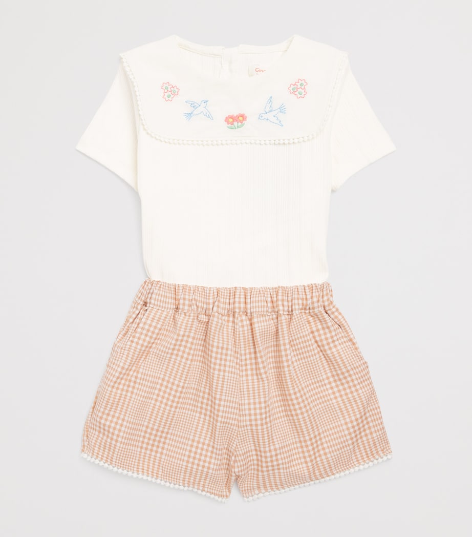 Gingersnaps Cotton Jurin Top and Shorts Set (6-36 Months) Multiolor Image 3