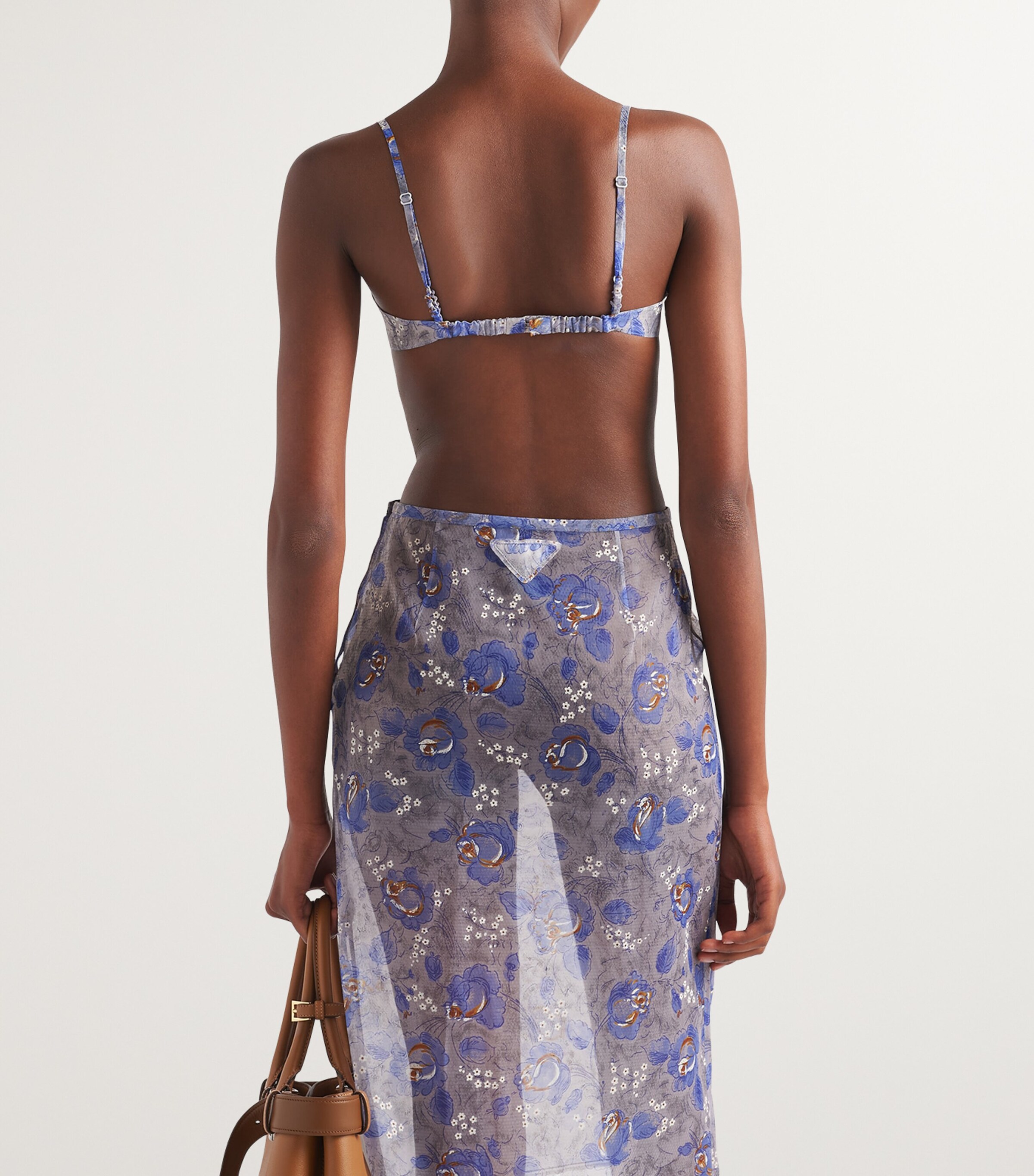 Prada Womens Peony Print Bra Image 4