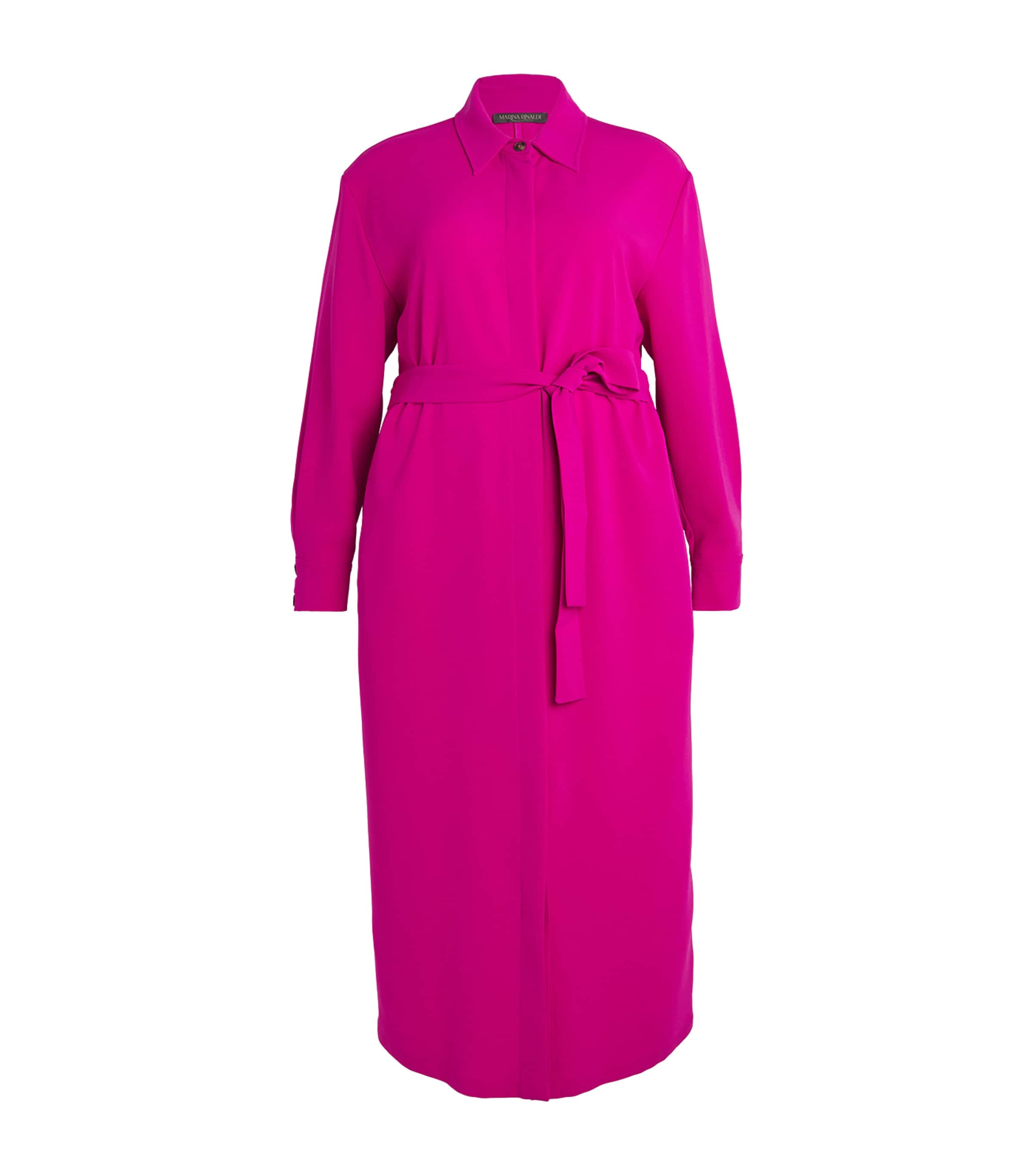 Shop Marina Rinaldi Midi Shirt Dress In Pink