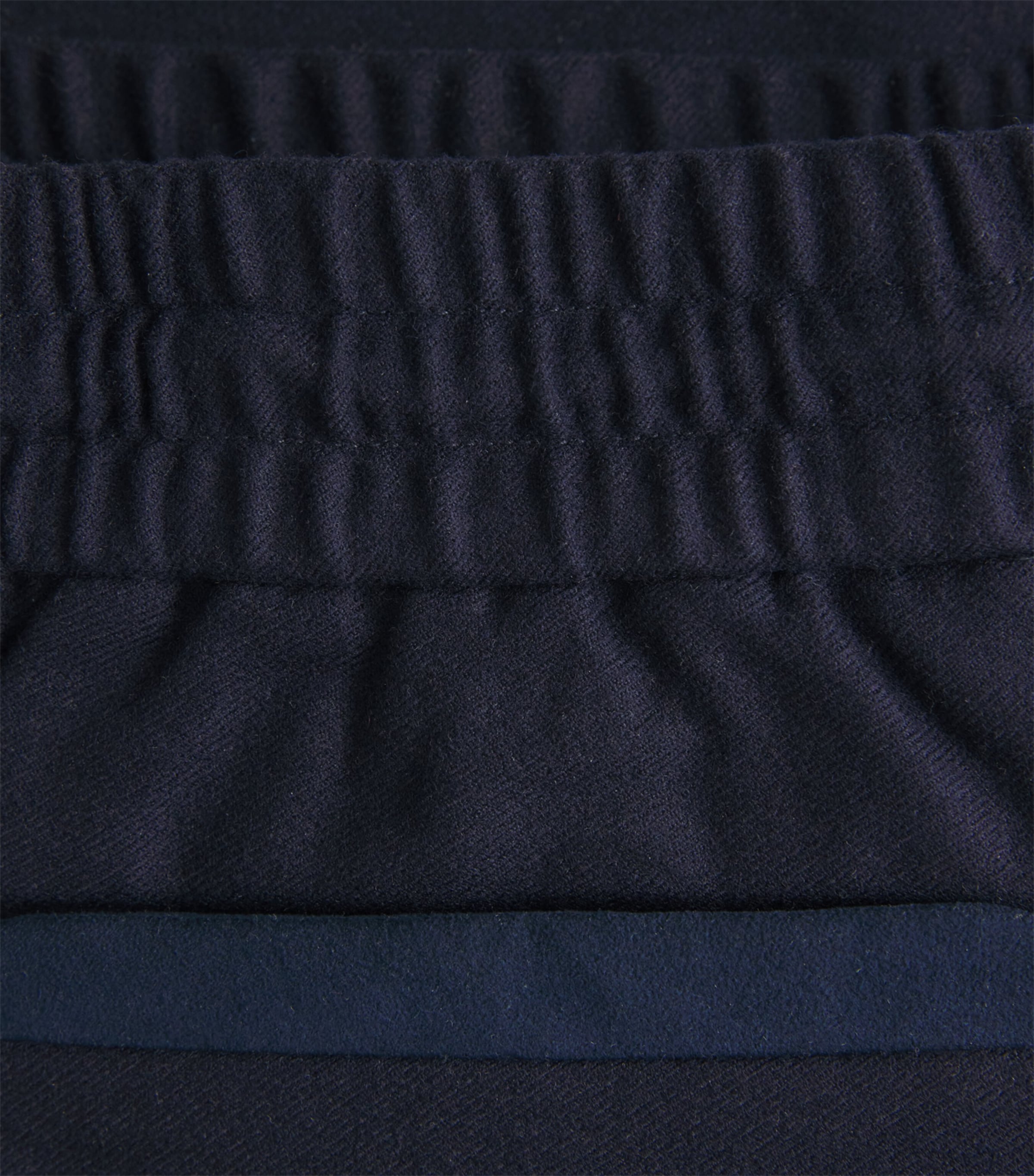 Sease Mens Stretch-Virgin Wool Mindset Drawstring Trousers Navy Blue Image 6