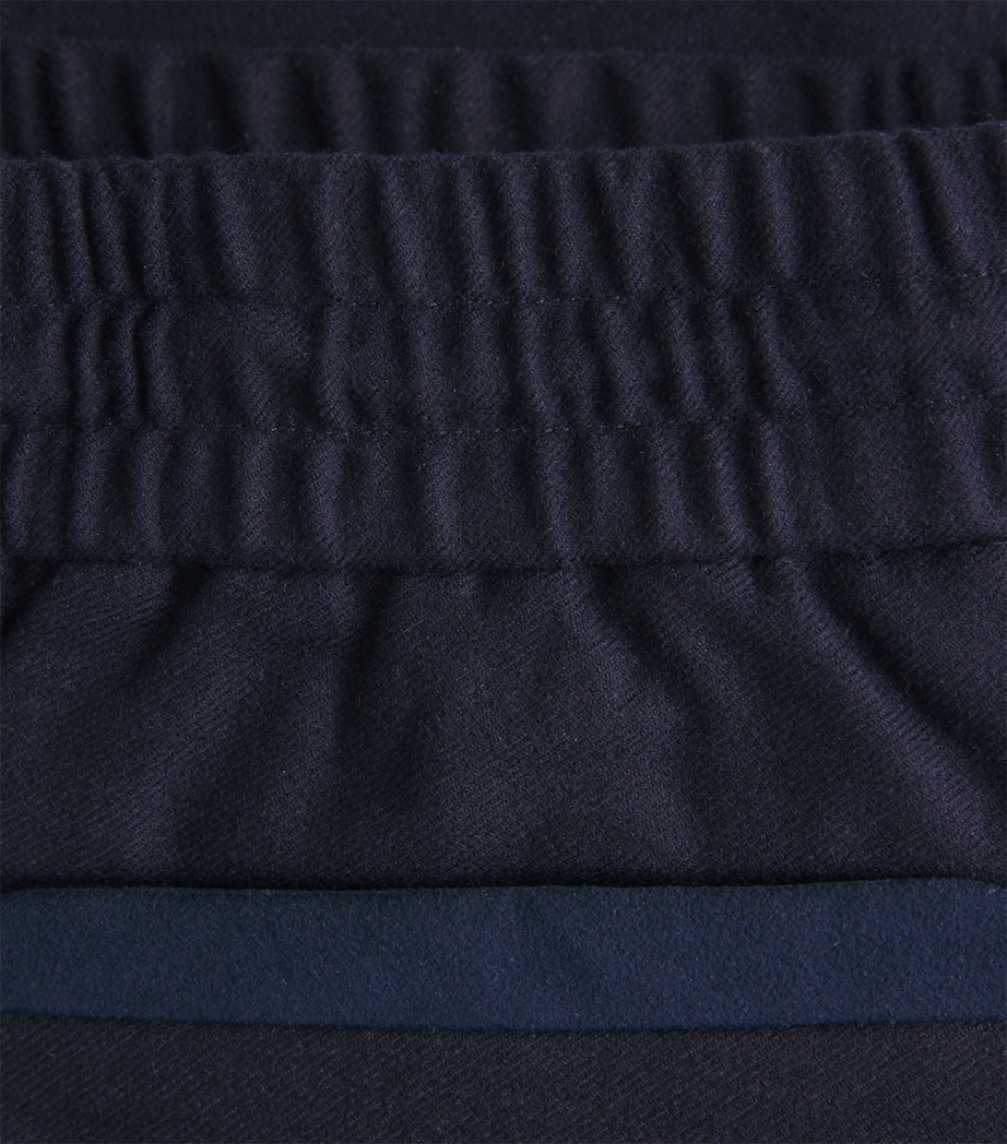 Sease Mens Stretch-Virgin Wool Mindset Drawstring Trousers Navy Blue Image 6