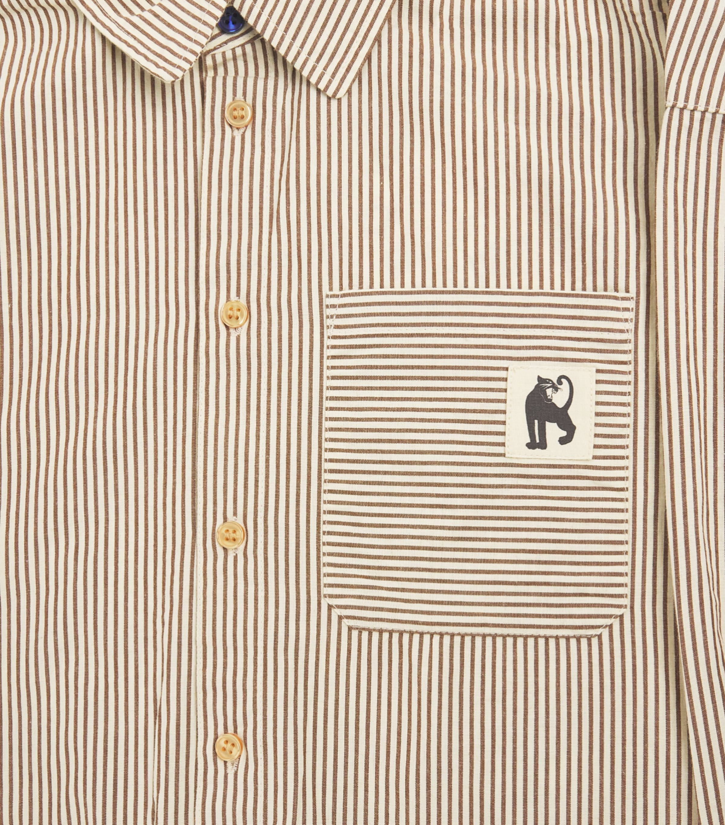 Mini Rodini Cotton Poplin Stripe Shirt (3-11 Years) Image 3