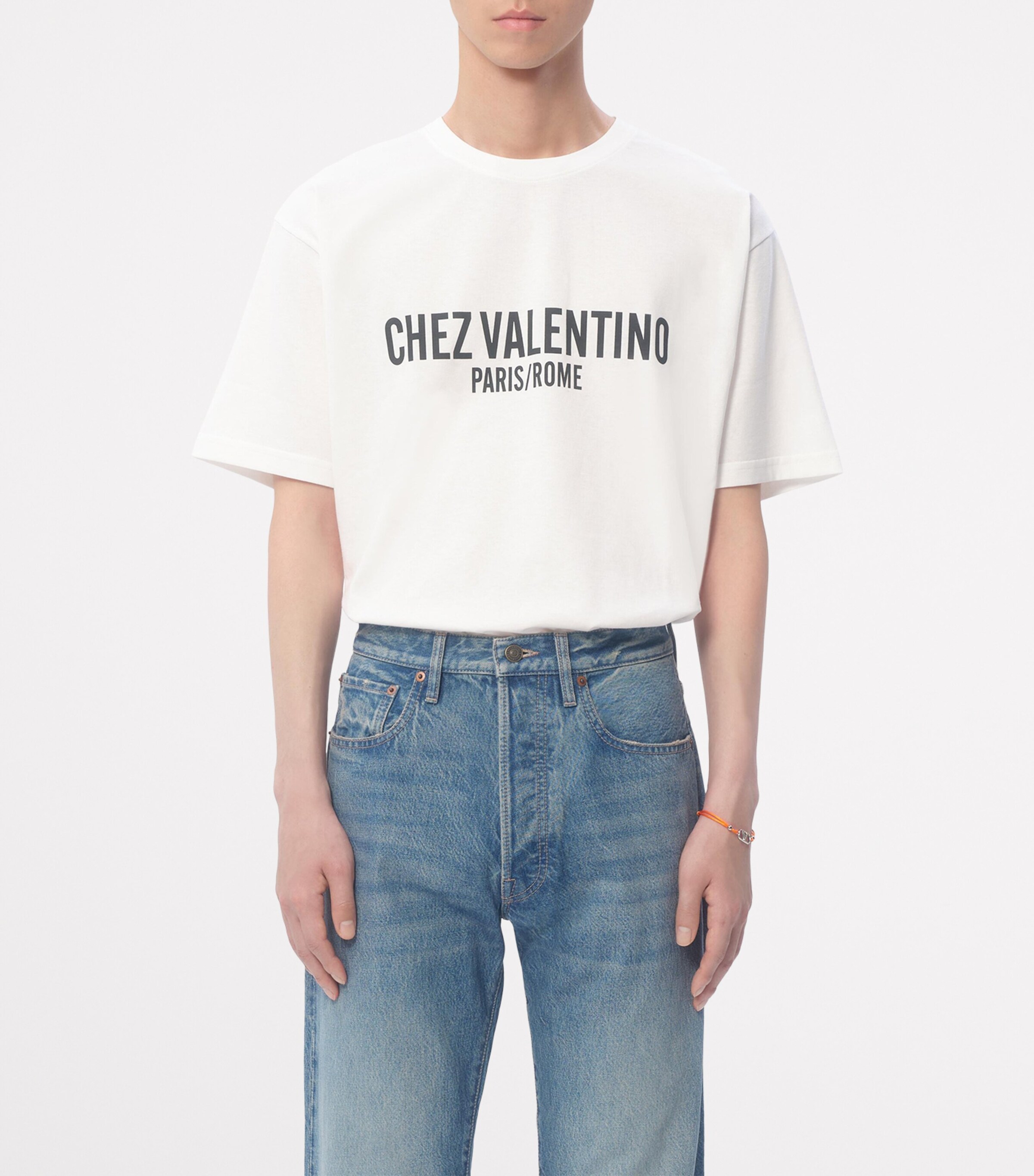 Valentino Garavani Mens Cotton Chez Valentino T-Shirt Image 2
