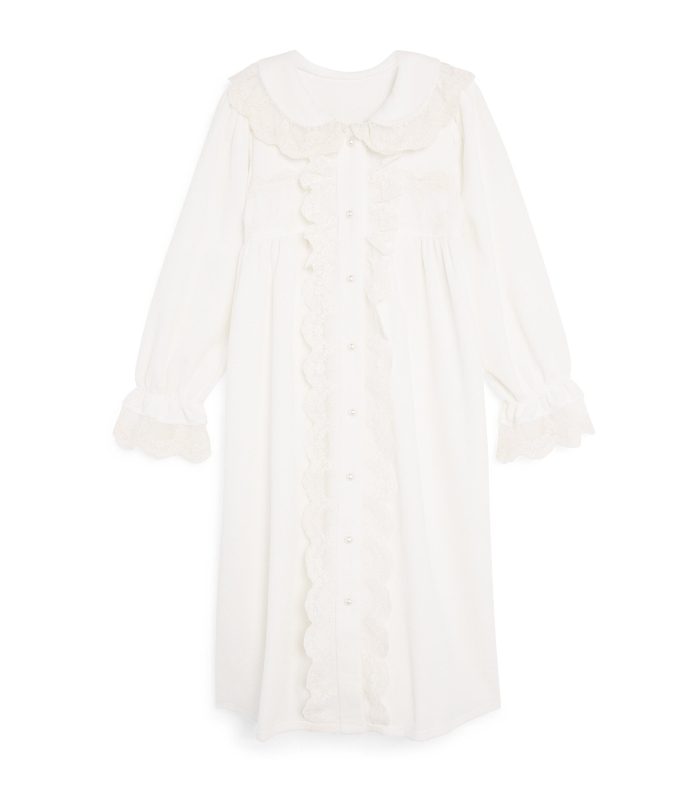 Amiki Cotton-Blend Ariel Robe (2-12 Years) White Image 1
