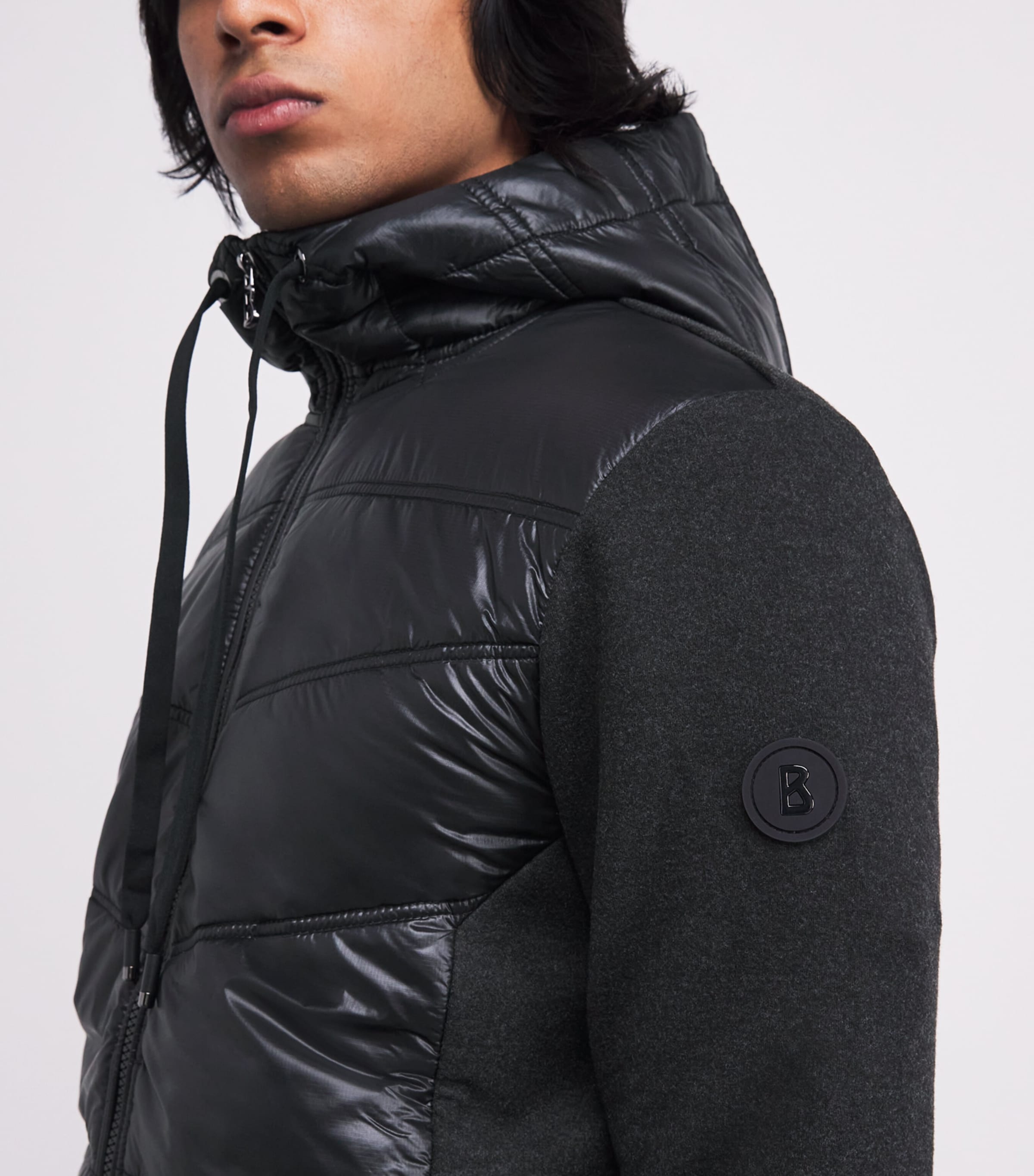 Hybrid Joshua Padded Jacket 021-ANTHRA MELANGE Image 6