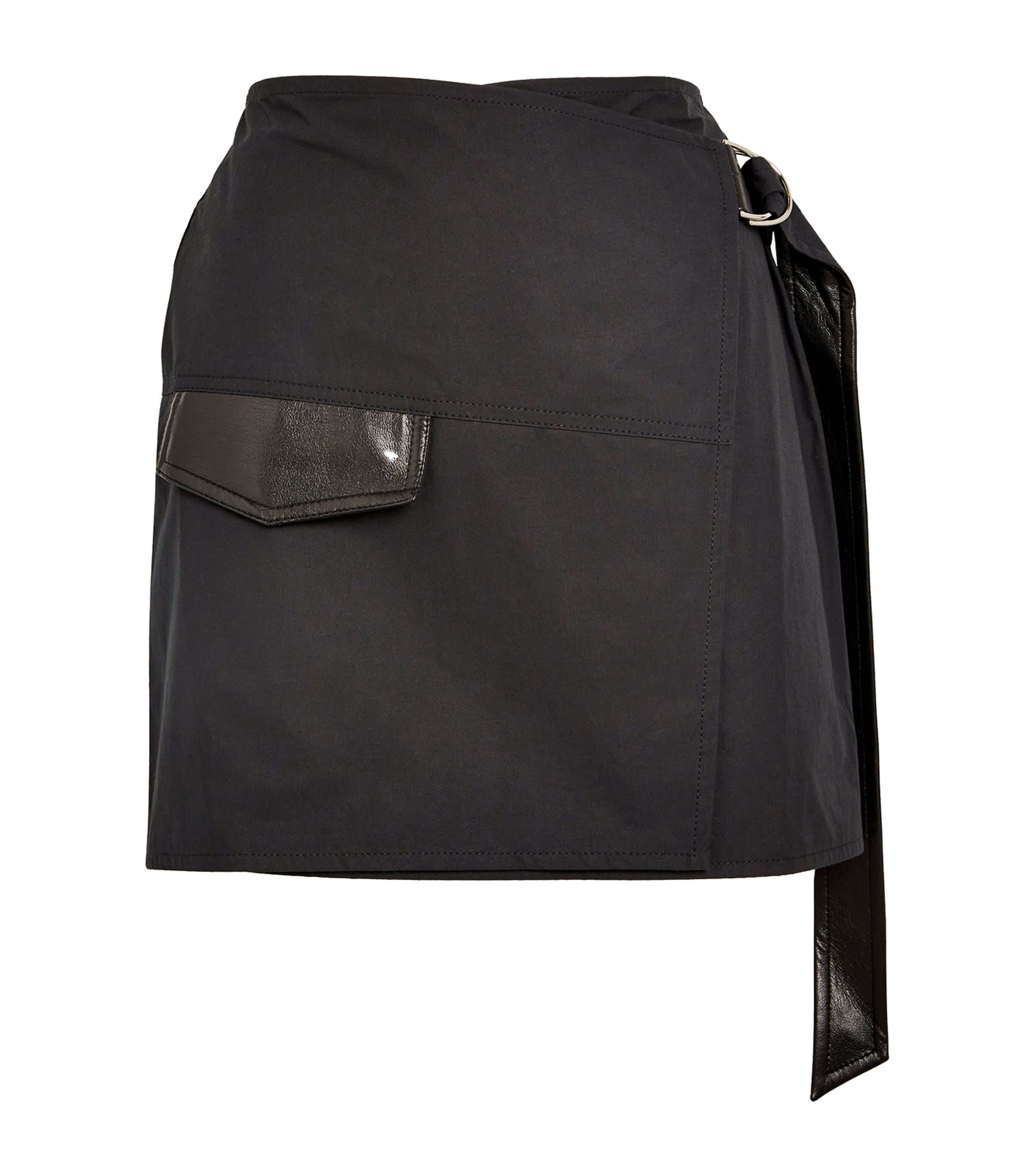 Shop Nanushka Laureen Mini Skirt In Black