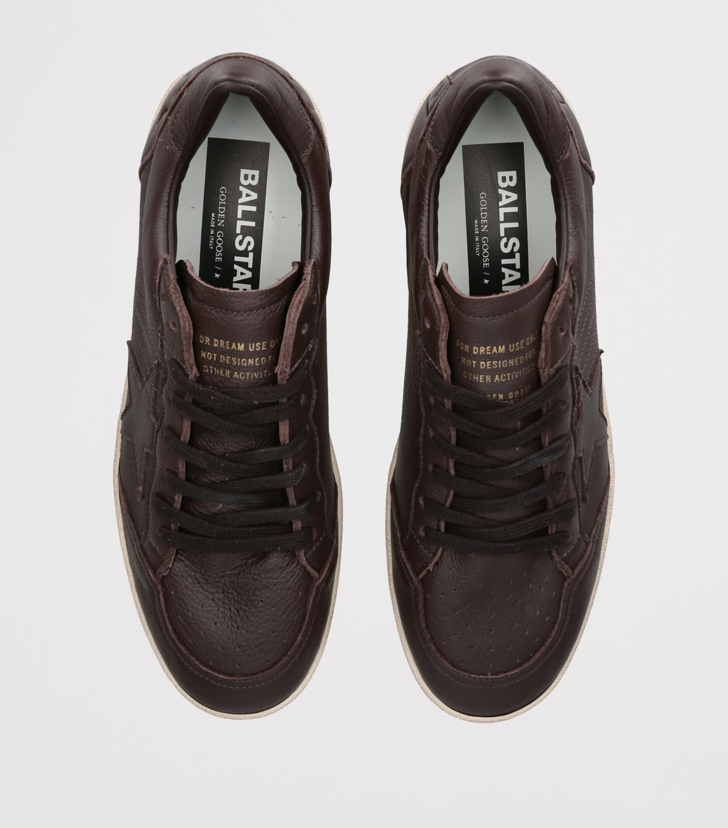 Golden Goose Leather Ball Star Sneakers Dark Brown Image 3