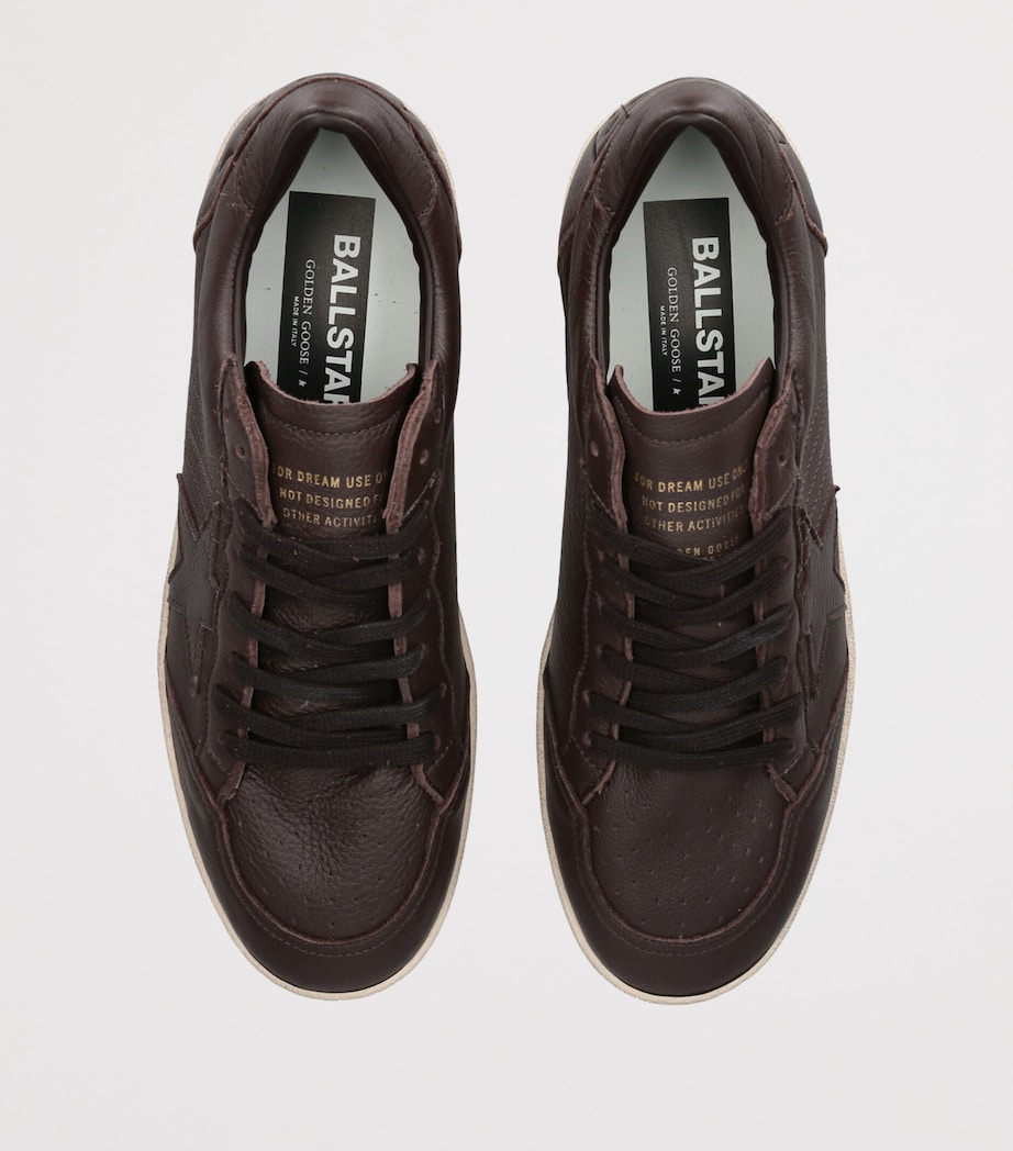 Golden Goose Leather Ball Star Sneakers Dark Brown Image 3