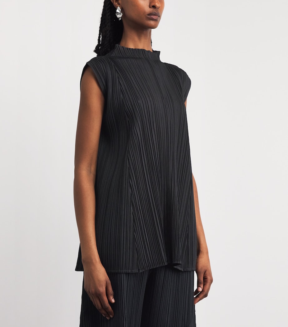 Pleats Please Issey Miyake Womens Mellow Pleats Top Black Image 3