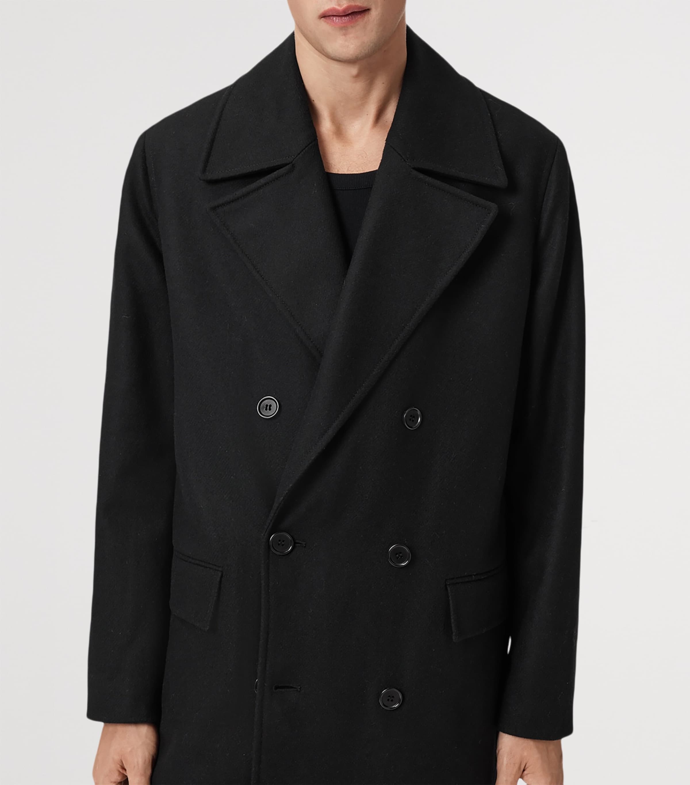 Wool-Blend Curran Overcoat BLACK Image 5
