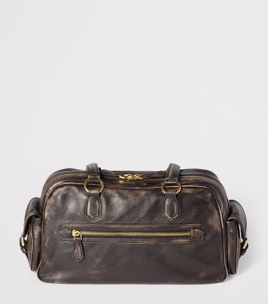 Nappa Leather Pocket Top-Handle Bag F0201 Image 4