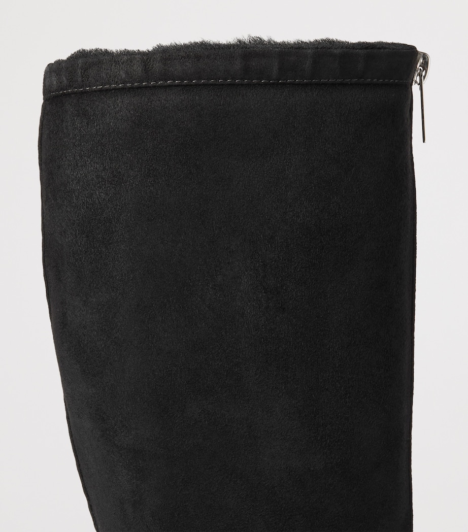 Jimmy Choo Jozi 85 Suede Knee-High Boots Black/black Image 4