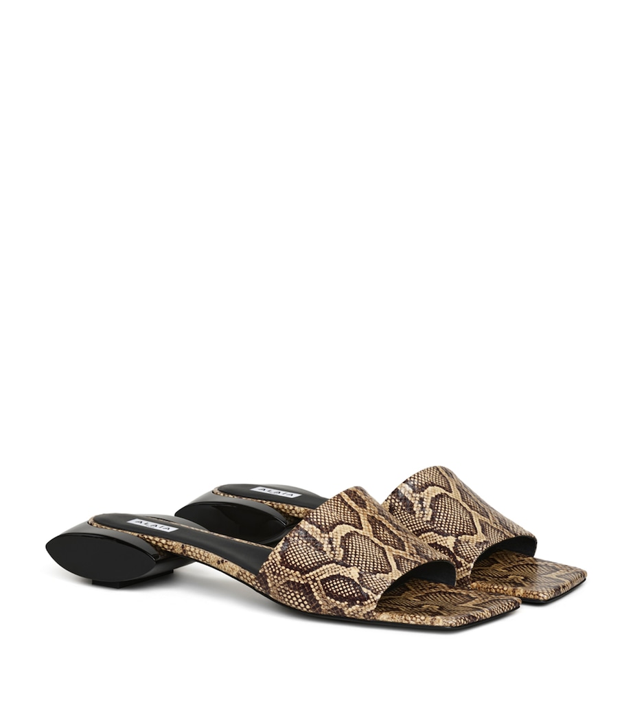 Alaïa Suede Ellipse Mules Honey Image 3