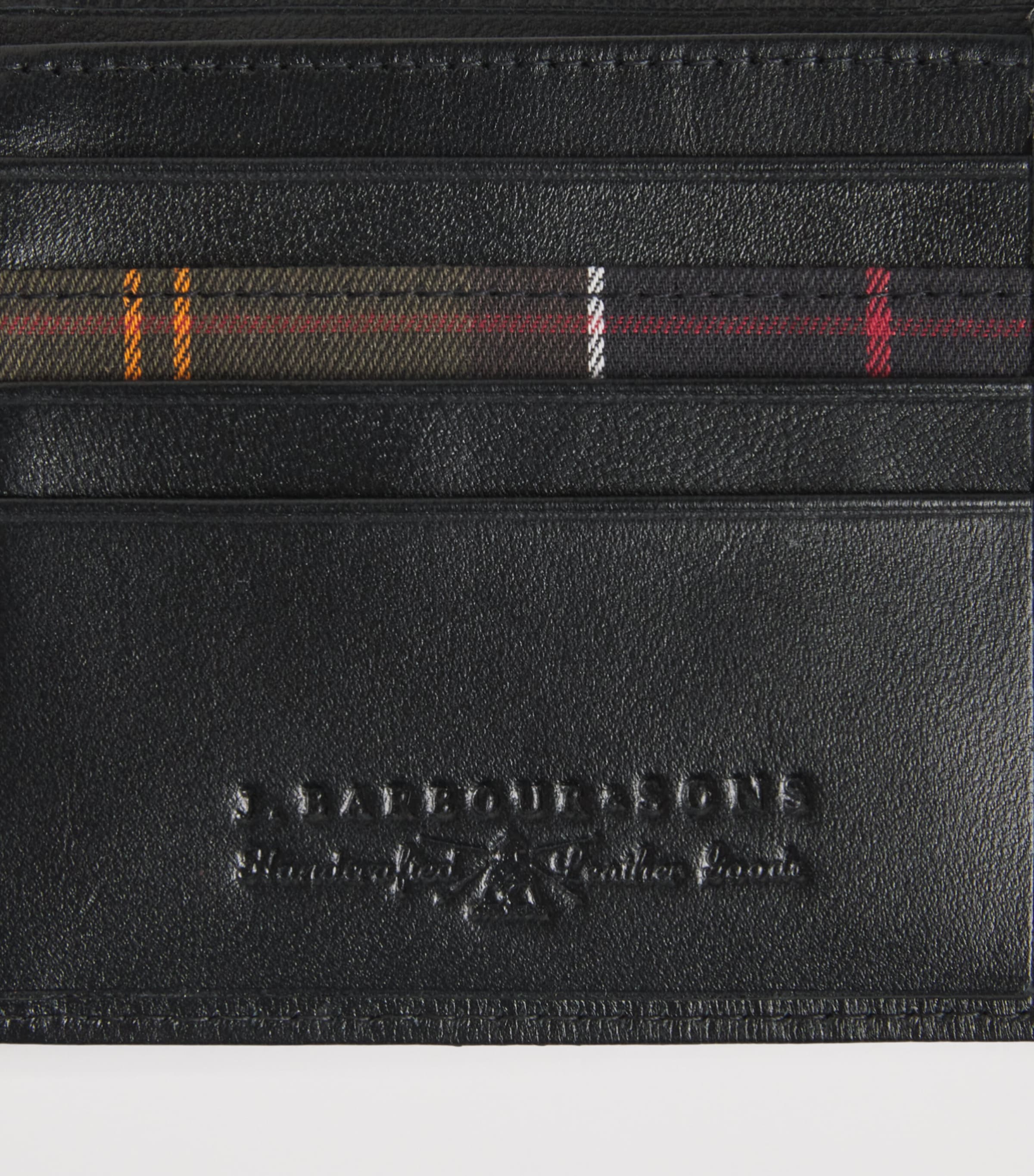 Barbour Leather Tartan-Detail Wallet and Card Holder Gift Set Black/classic Tartan Image 4