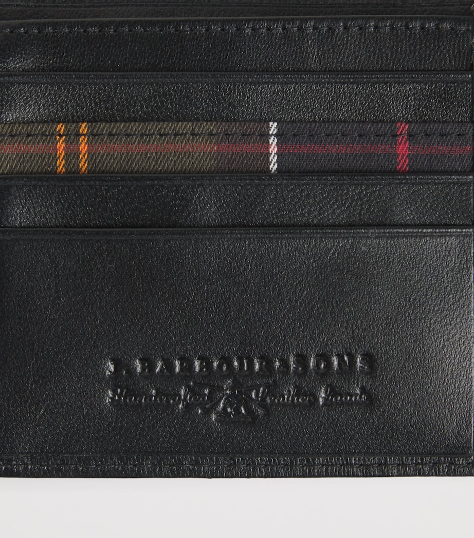 Barbour Leather Tartan-Detail Wallet and Card Holder Gift Set Black/classic Tartan Image 4