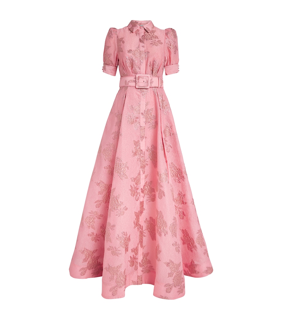 Belted Annette Button Gown PINK Image 1