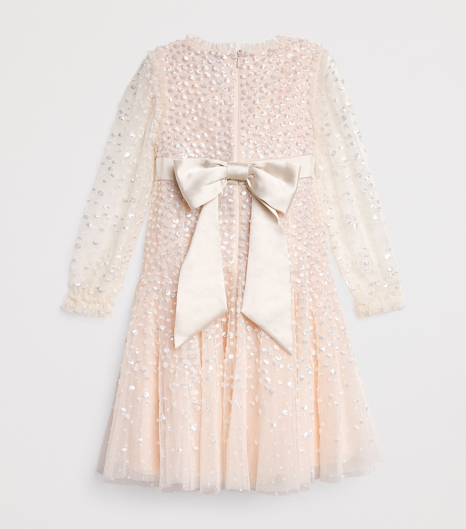 Tulle Dappled Sequin Dress (3-10 Years) CREAM/OPAL CRO Image 2