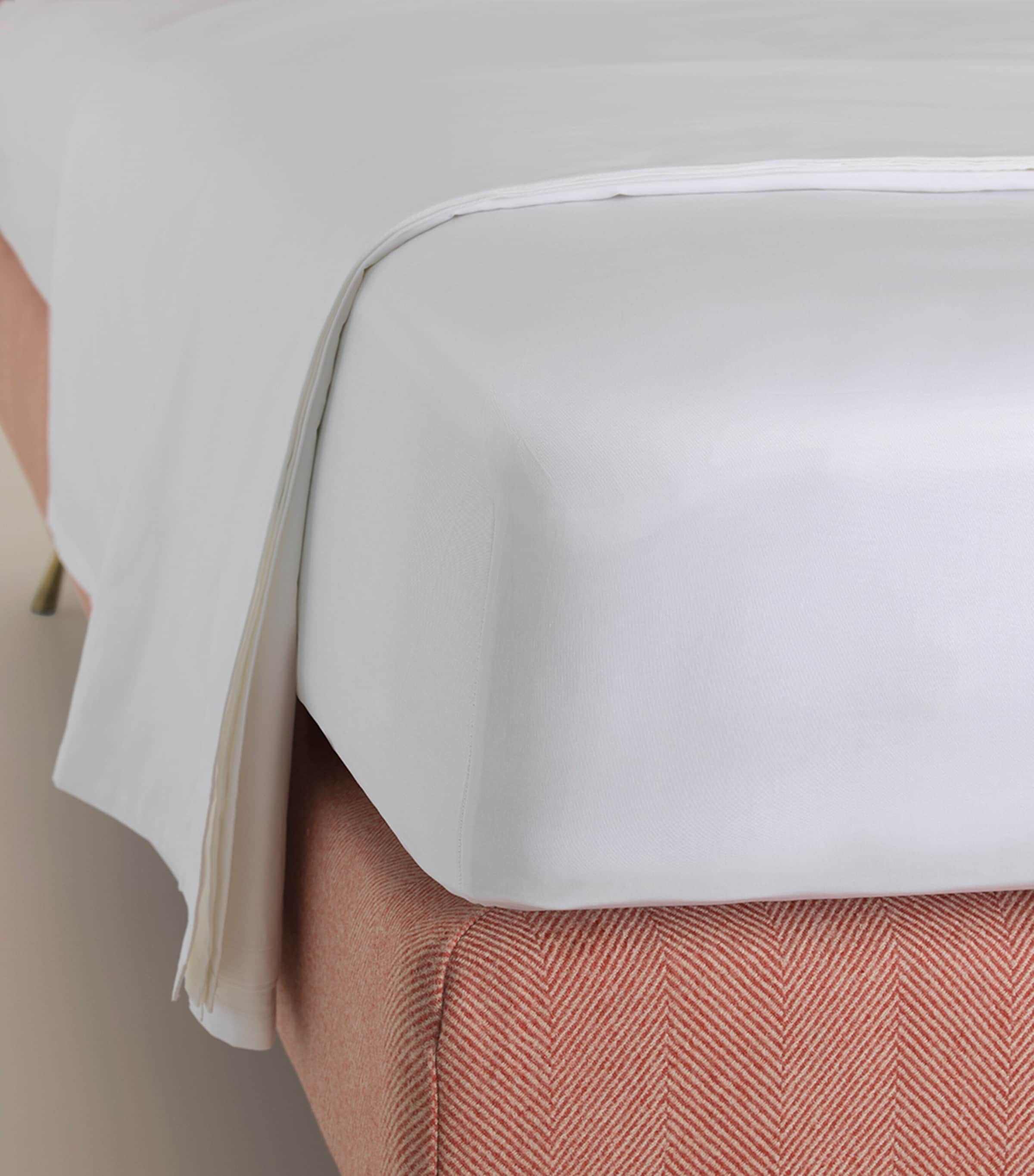 Cotton Sateen The Dream Super King Fitted Sheet (180cm x 200cm) WHITE Image 3