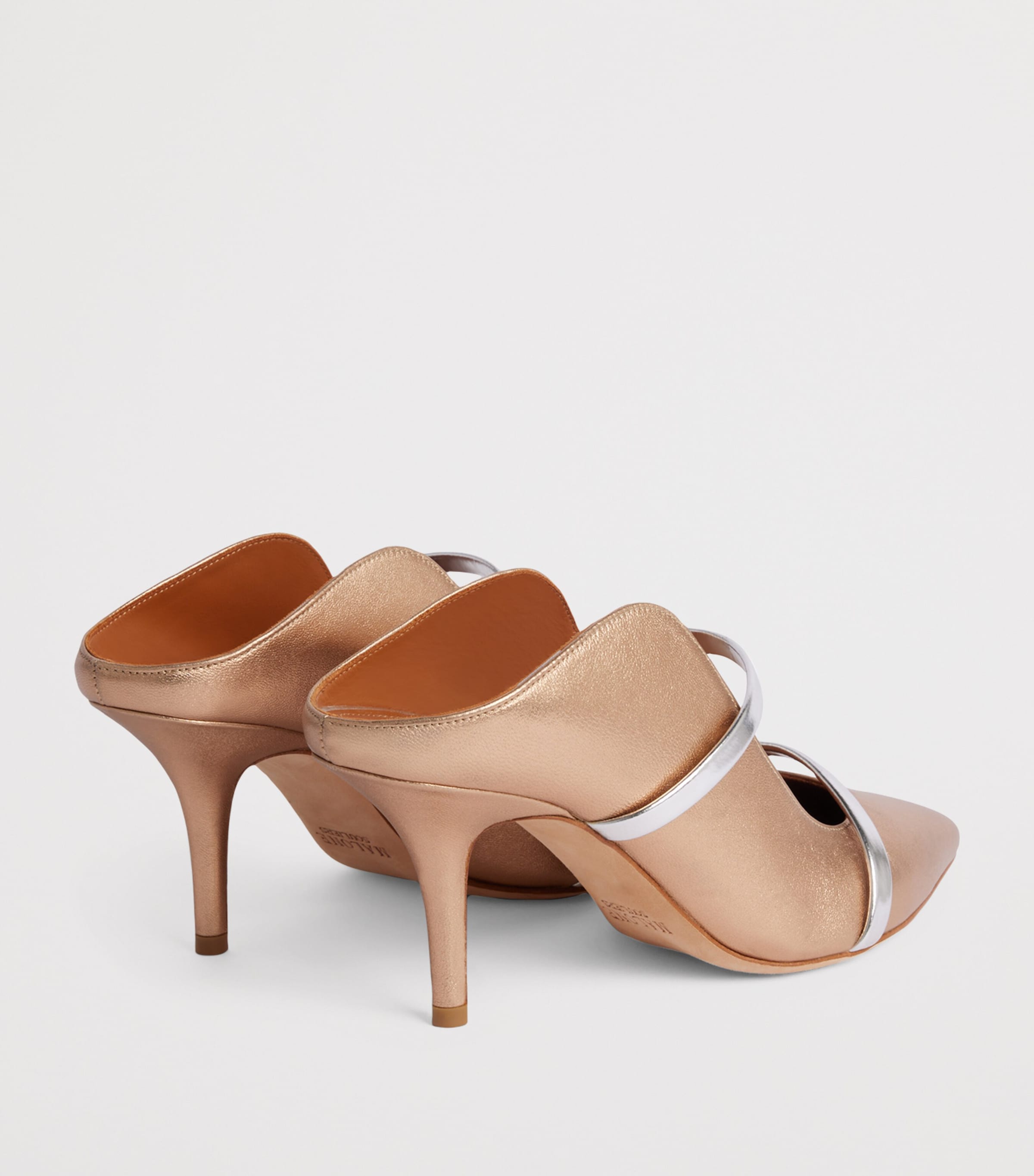 Metallic Leather Maureen Mules 70 GOLD Image 4