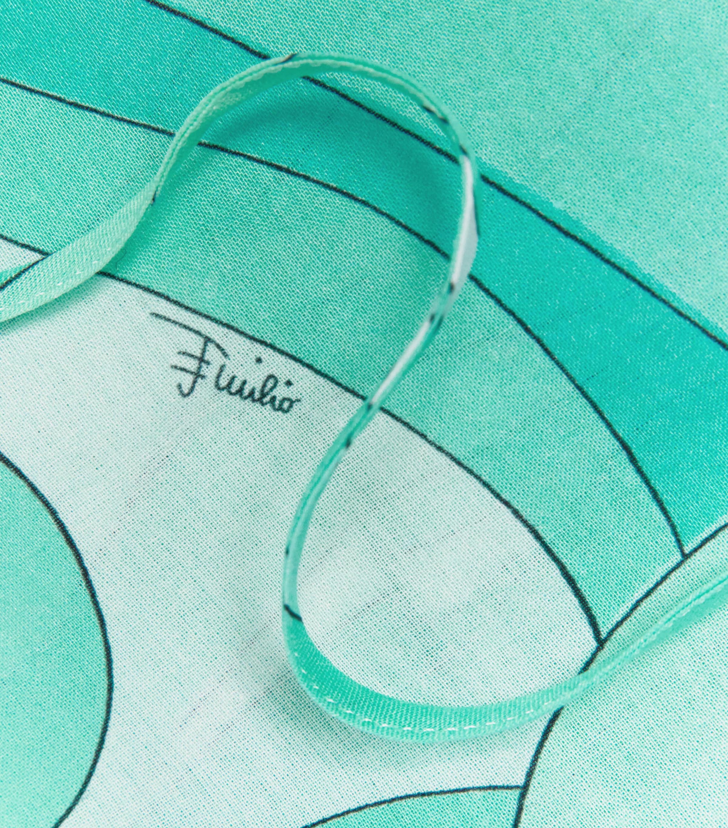 Cotton Marmo Maxi Dress 007/TURQUOISE Image 6