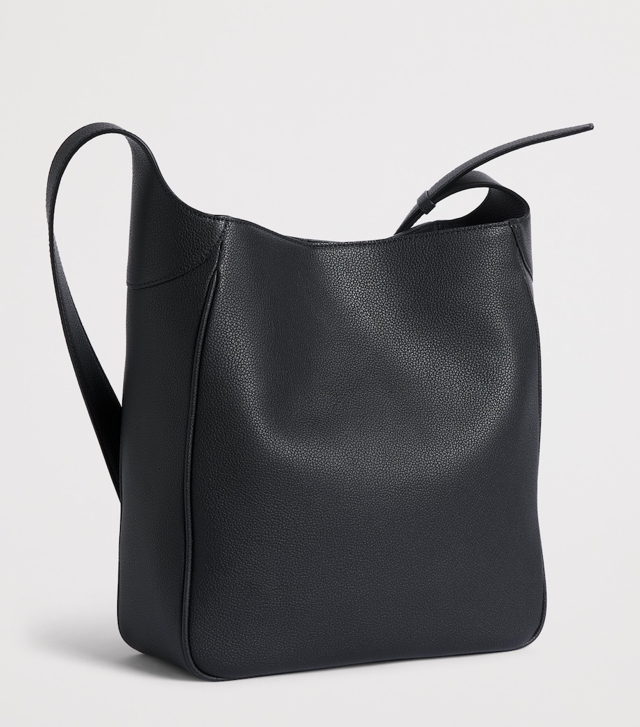 System Leather Anchor Shoulder Bag Black Image 3