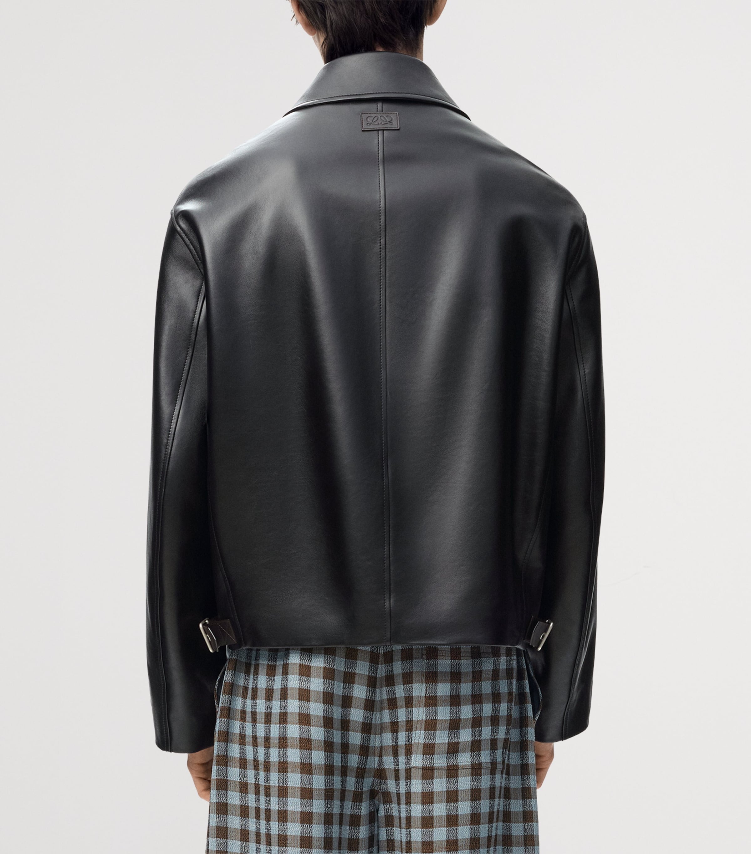 LOEWE Mens Lambskin Jacket Black Image 4