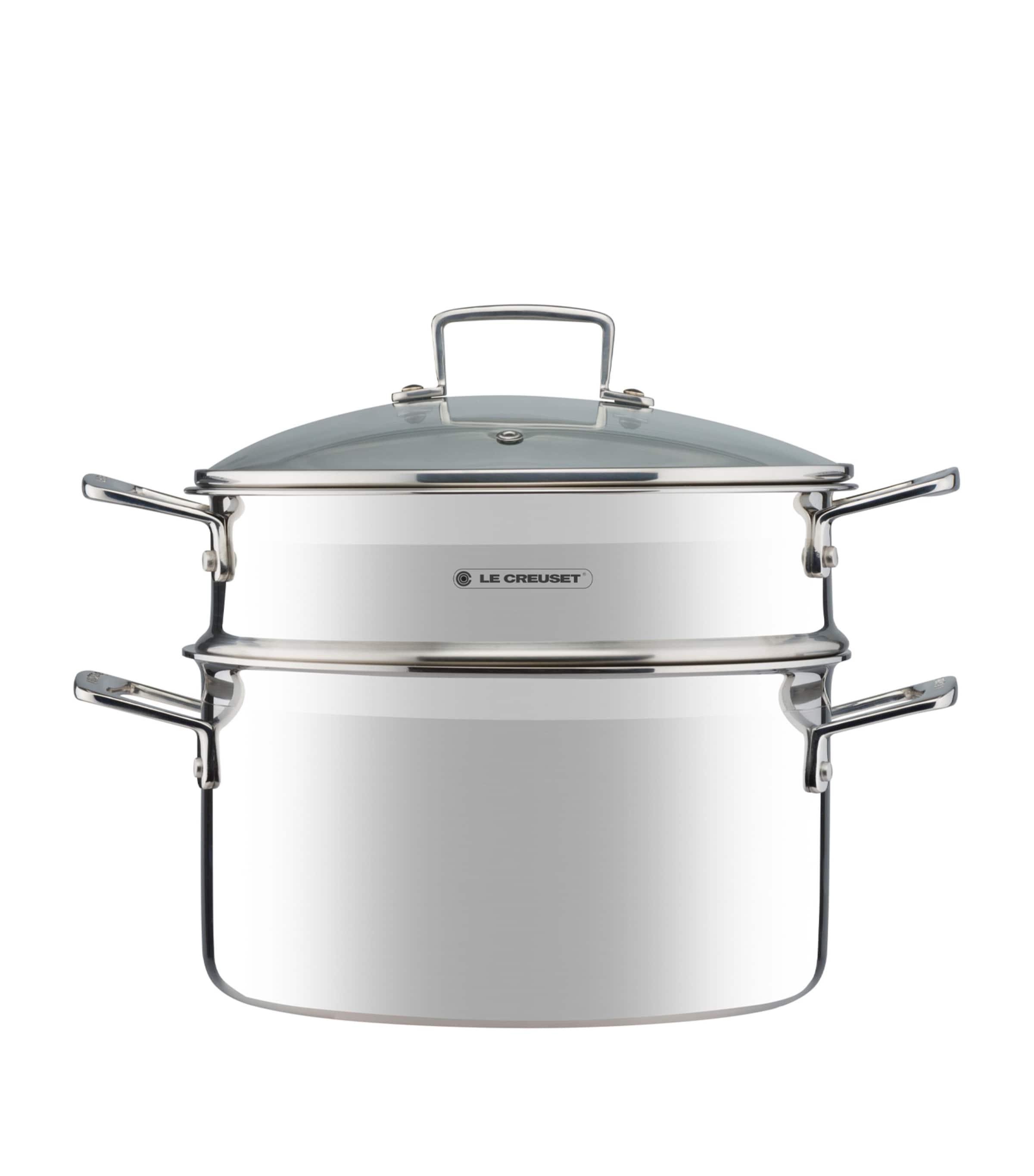 3-Ply Stainless Steel Sauté Multi-Steamer with Glass Lid (24cm) STAINLESS STEEL Image 5