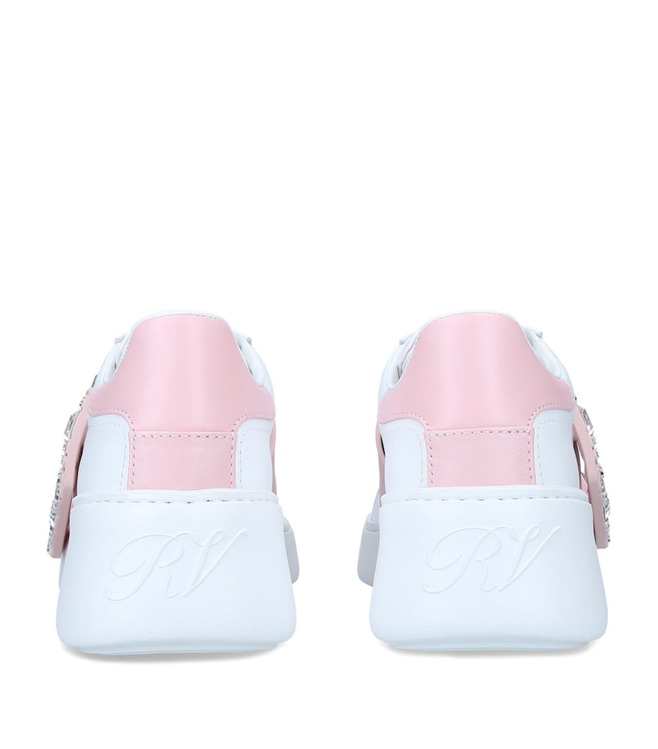 Leather Embellished Viv Skate Sneakers WHITE/OTH Image 2